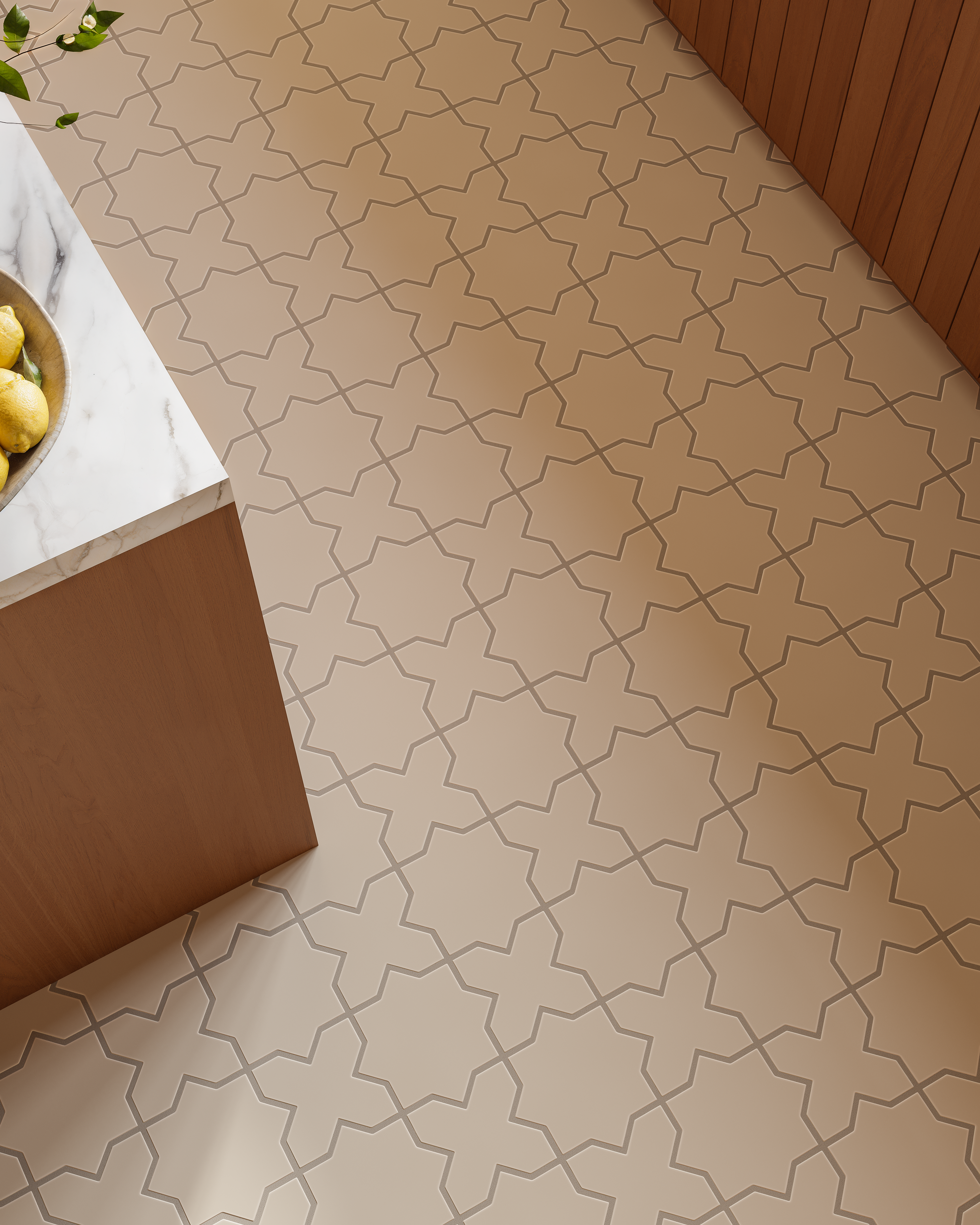 Star & Cross Original Ceramic Tile in Sand Dune Matte