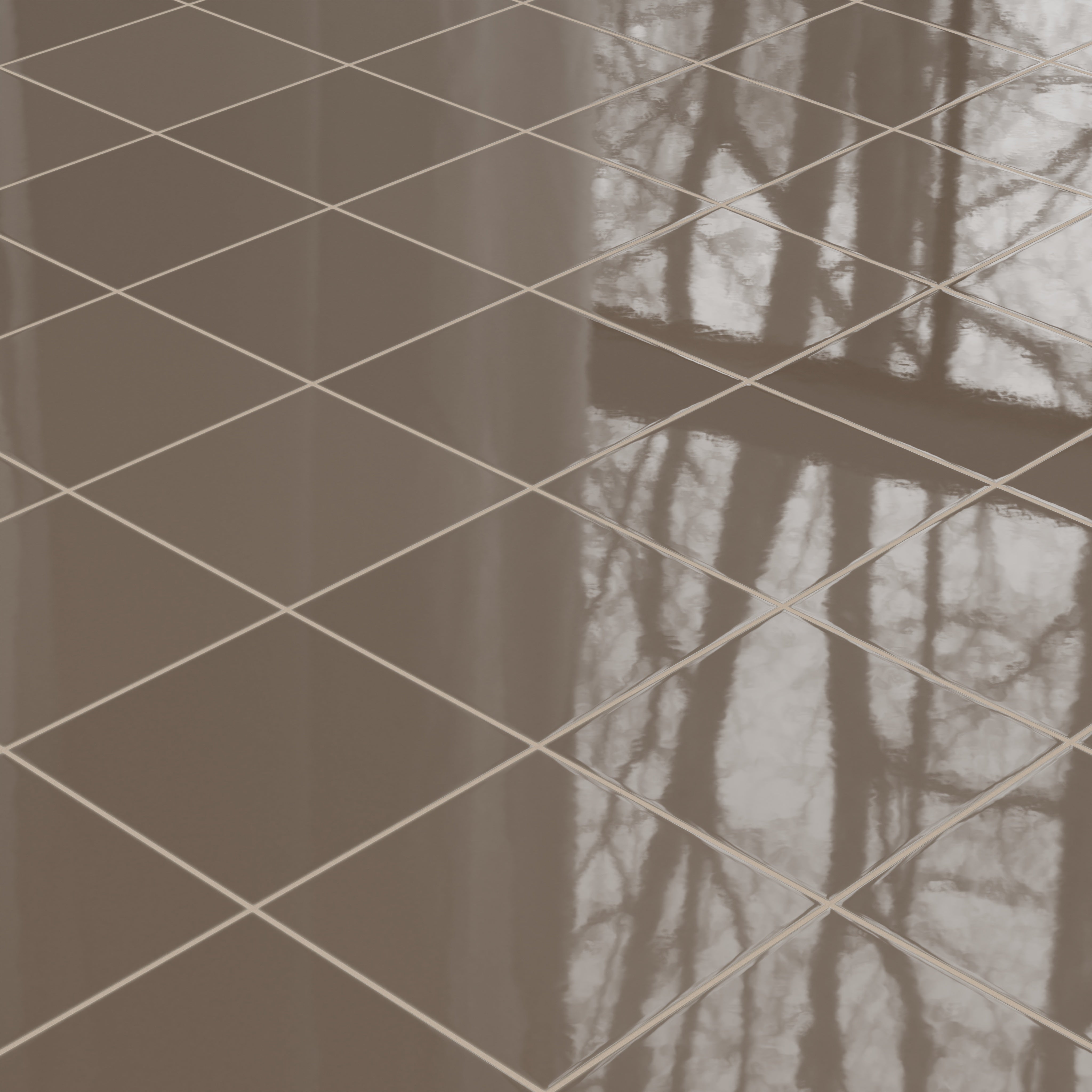 12x12 Natural Press Ceramic Tile in Otter Gloss