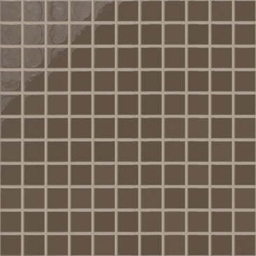 2x2 Straight Set Sheeted Natural Press Ceramic Mosaic Tile in Otter Gloss