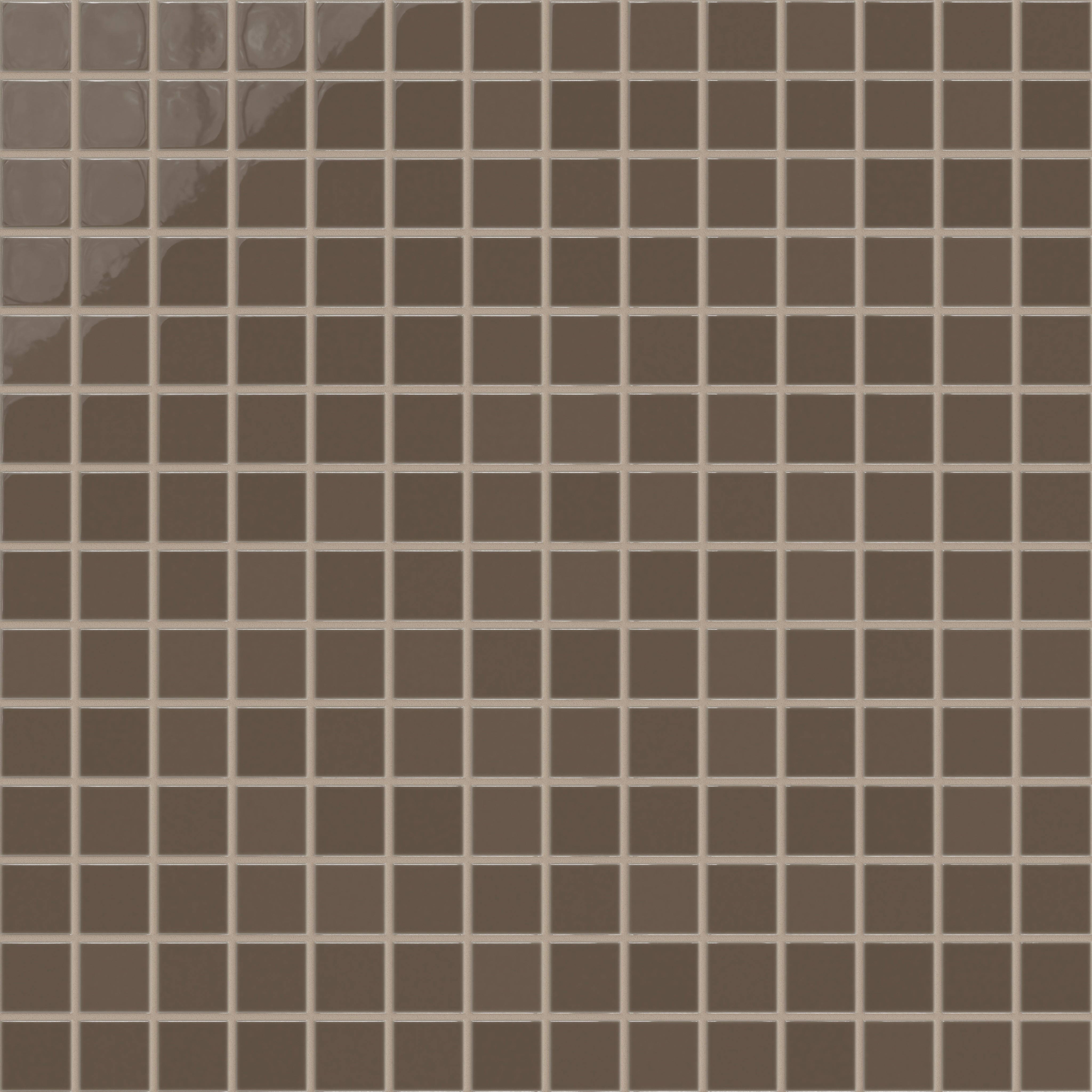 2x2 Straight Set Sheeted Natural Press Ceramic Mosaic Tile in Otter Gloss