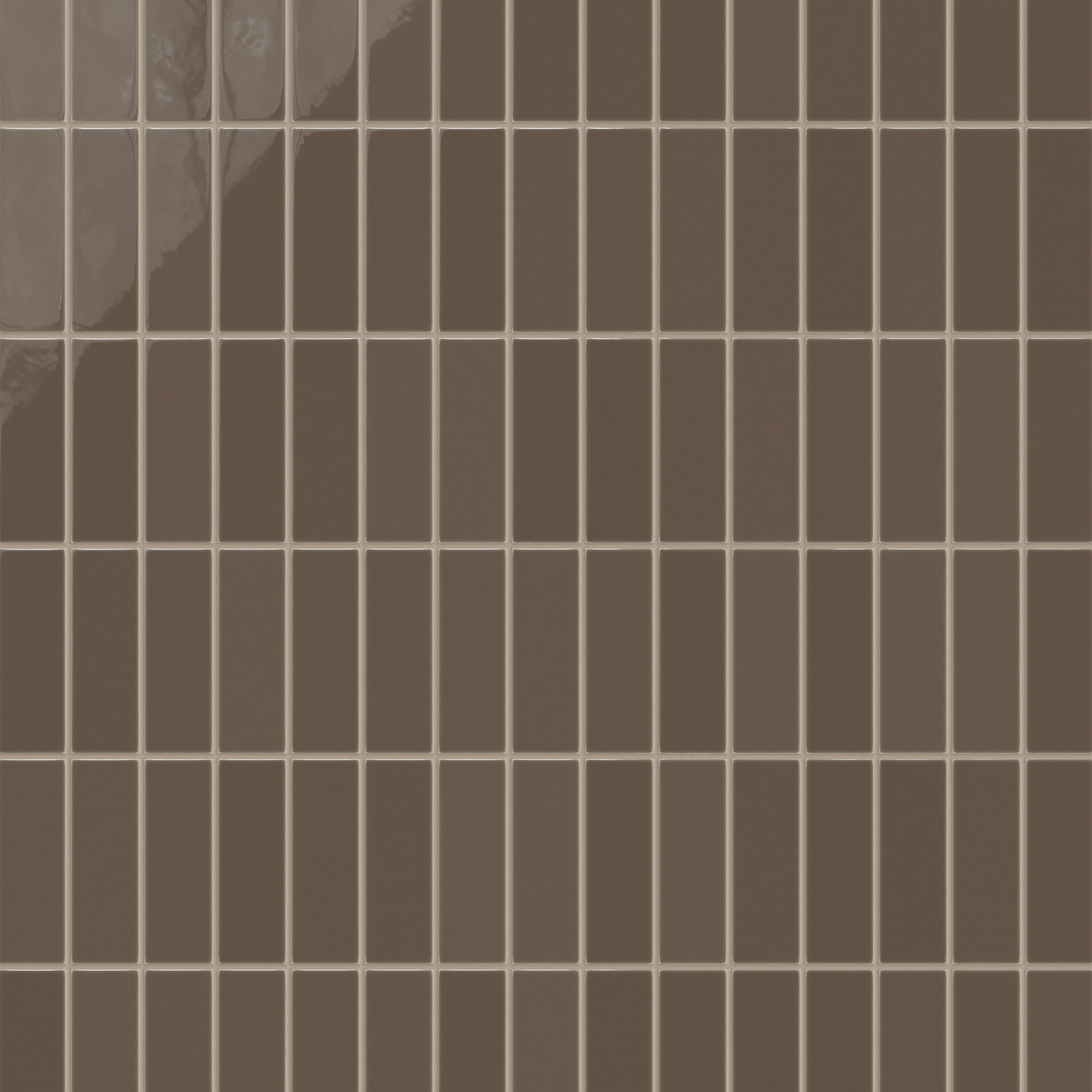 2x6 Natural Press Ceramic Tile in Otter Gloss