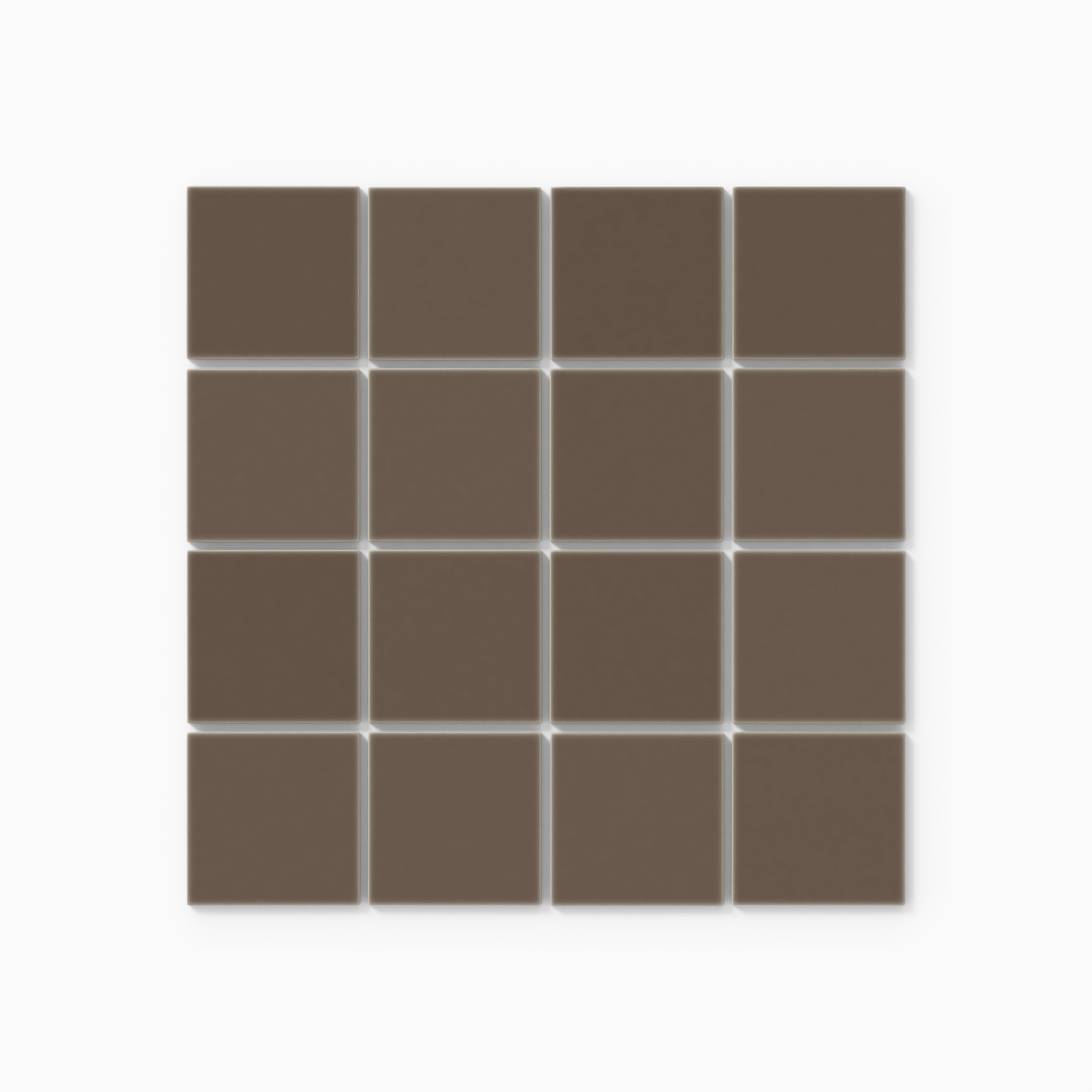 3x3 Straight Set Sheeted Natural Press Ceramic Mosaic Tile in Otter Gloss