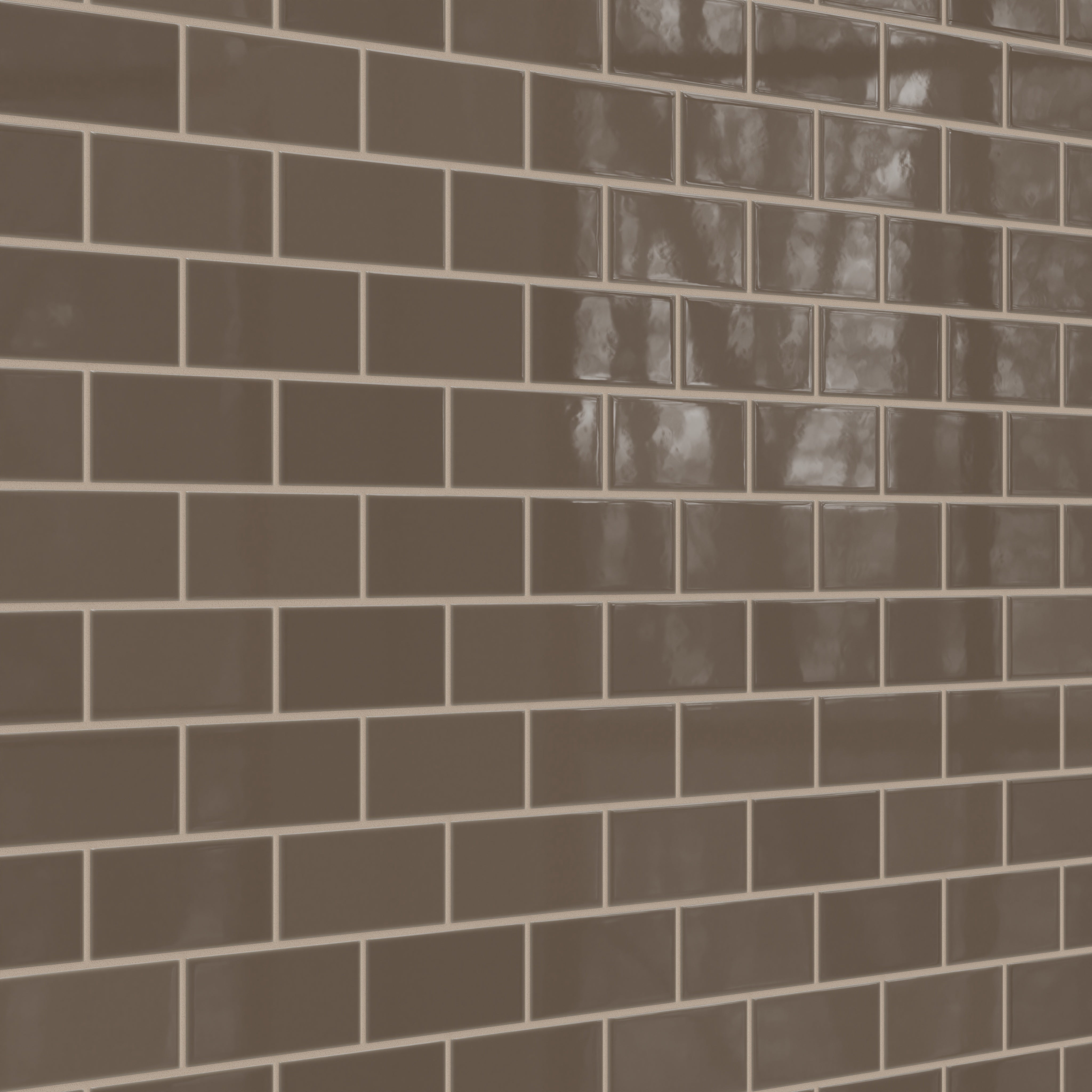 3x6 Natural Press Ceramic Tile in Otter Gloss