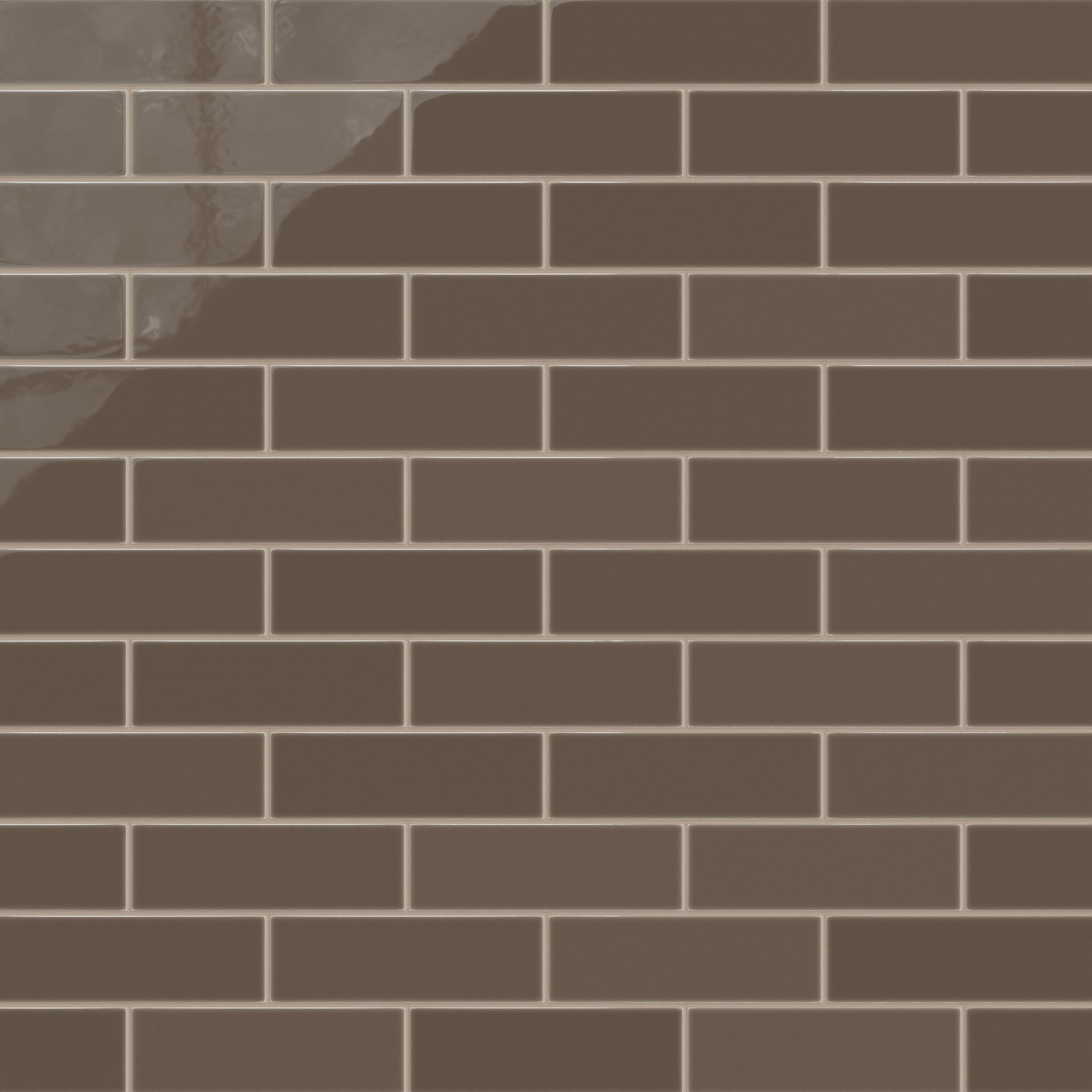 3x9 Natural Press Ceramic Tile in Otter Gloss
