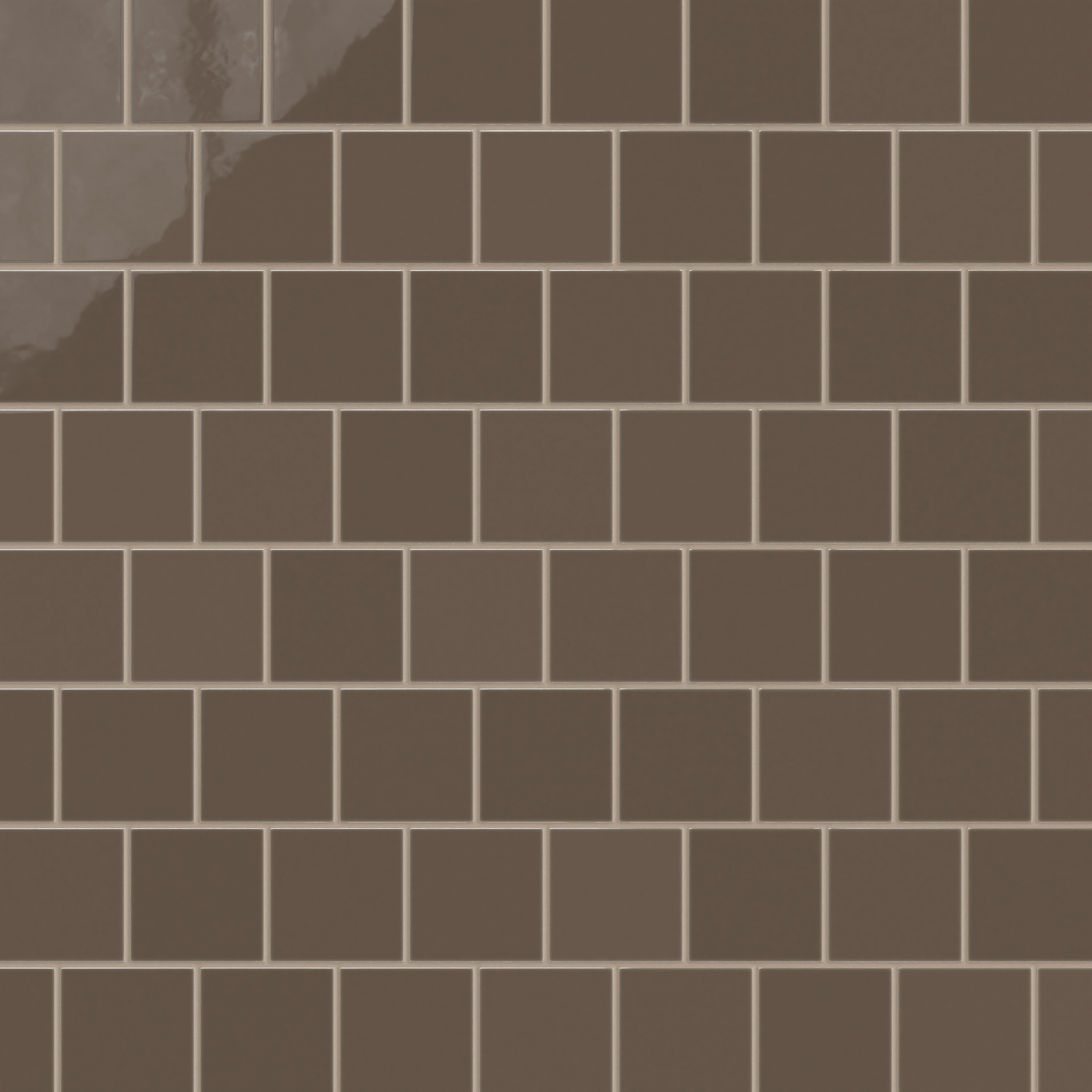4x4 Natural Press Ceramic Tile in Otter Gloss