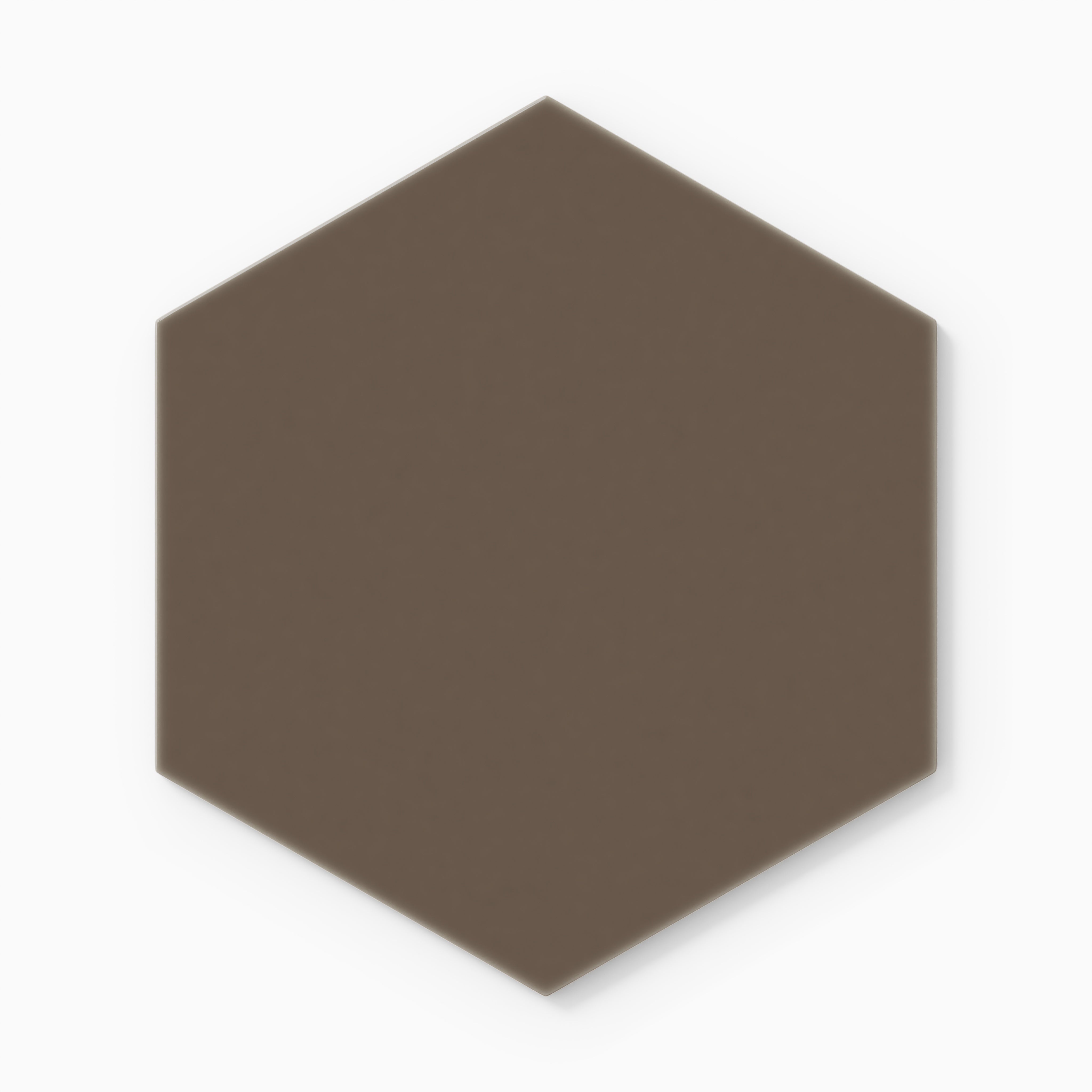 8" Hexagon Natural Press Ceramic Tile in Otter Gloss