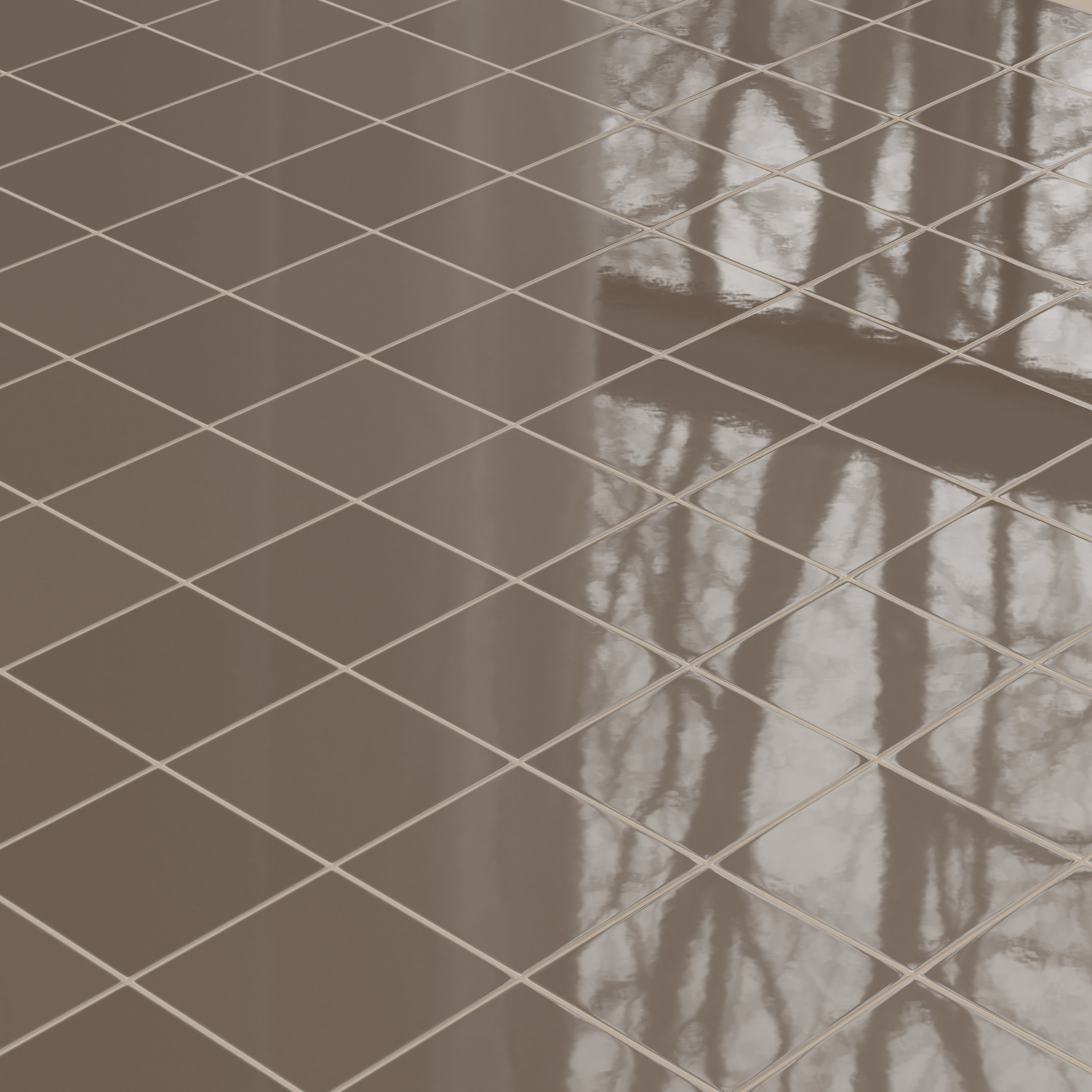 8x8 Natural Press Ceramic Tile in Otter Gloss