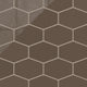 Elongated Hexagon Natural Press Ceramic Tile in Otter Gloss