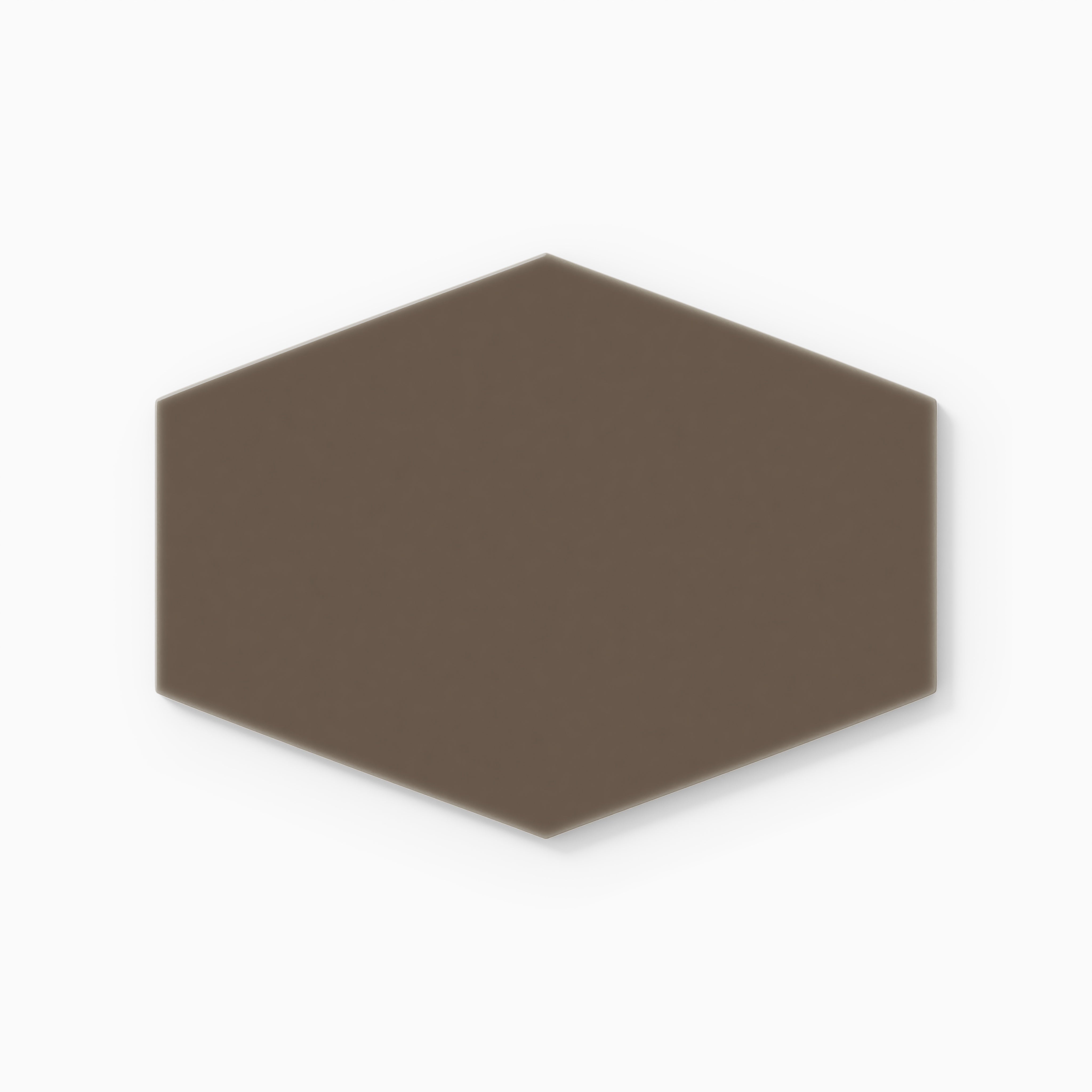 Elongated Hexagon Natural Press Ceramic Tile in Otter Gloss