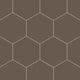 8" Hexagon Natural Press Ceramic Tile in Otter Matte