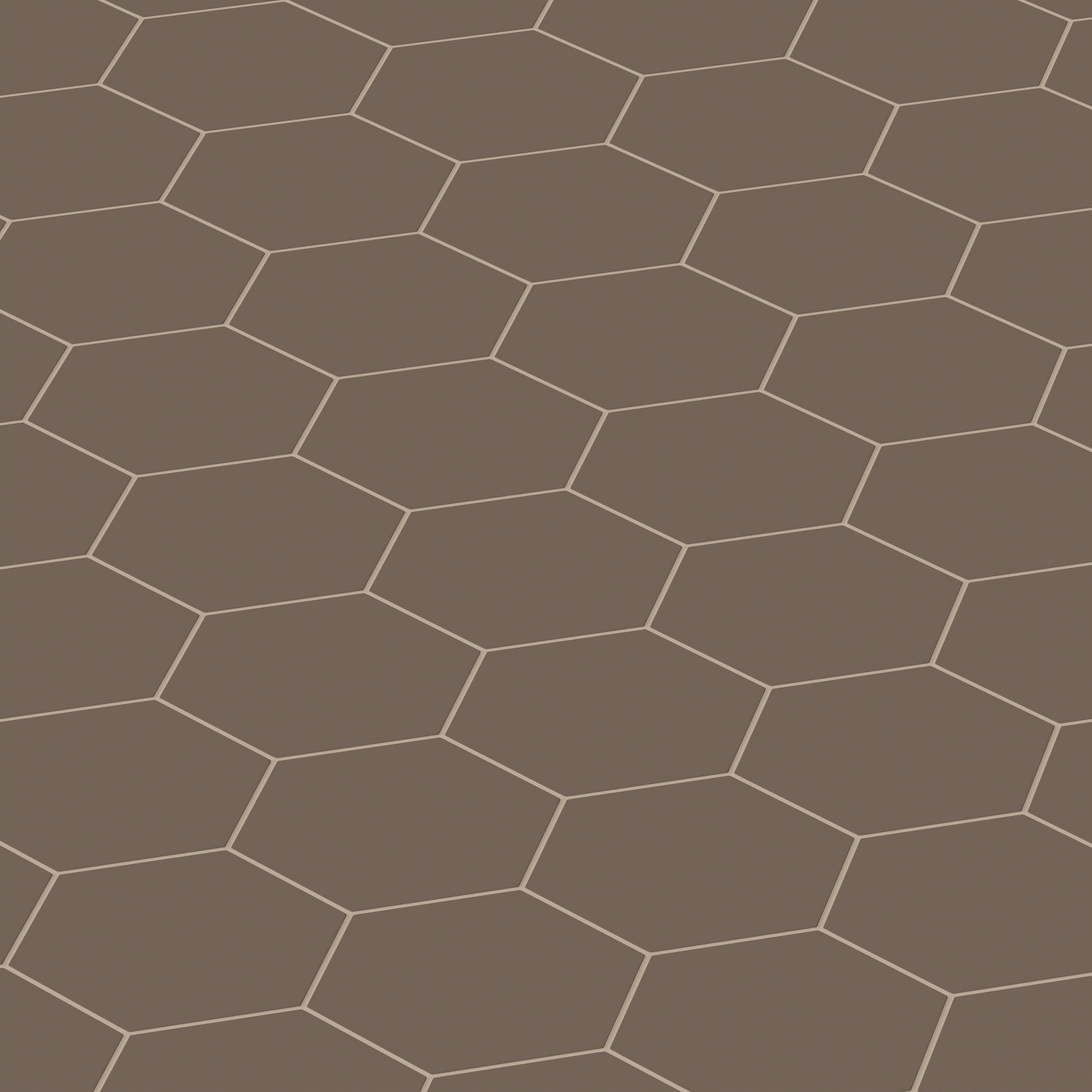 8" Hexagon Natural Press Ceramic Tile in Otter Matte