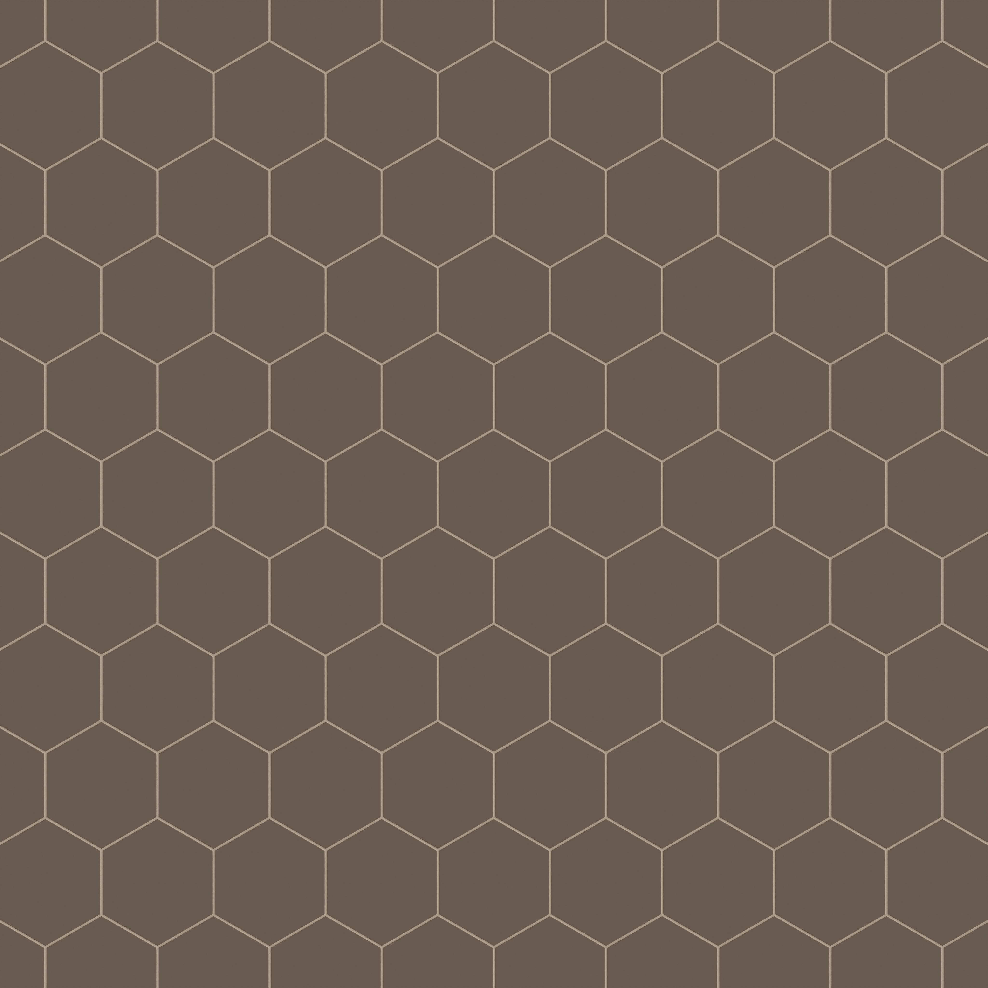 8" Hexagon Natural Press Ceramic Tile in Otter Matte