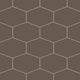 Elongated Hexagon Natural Press Ceramic Tile in Otter Matte