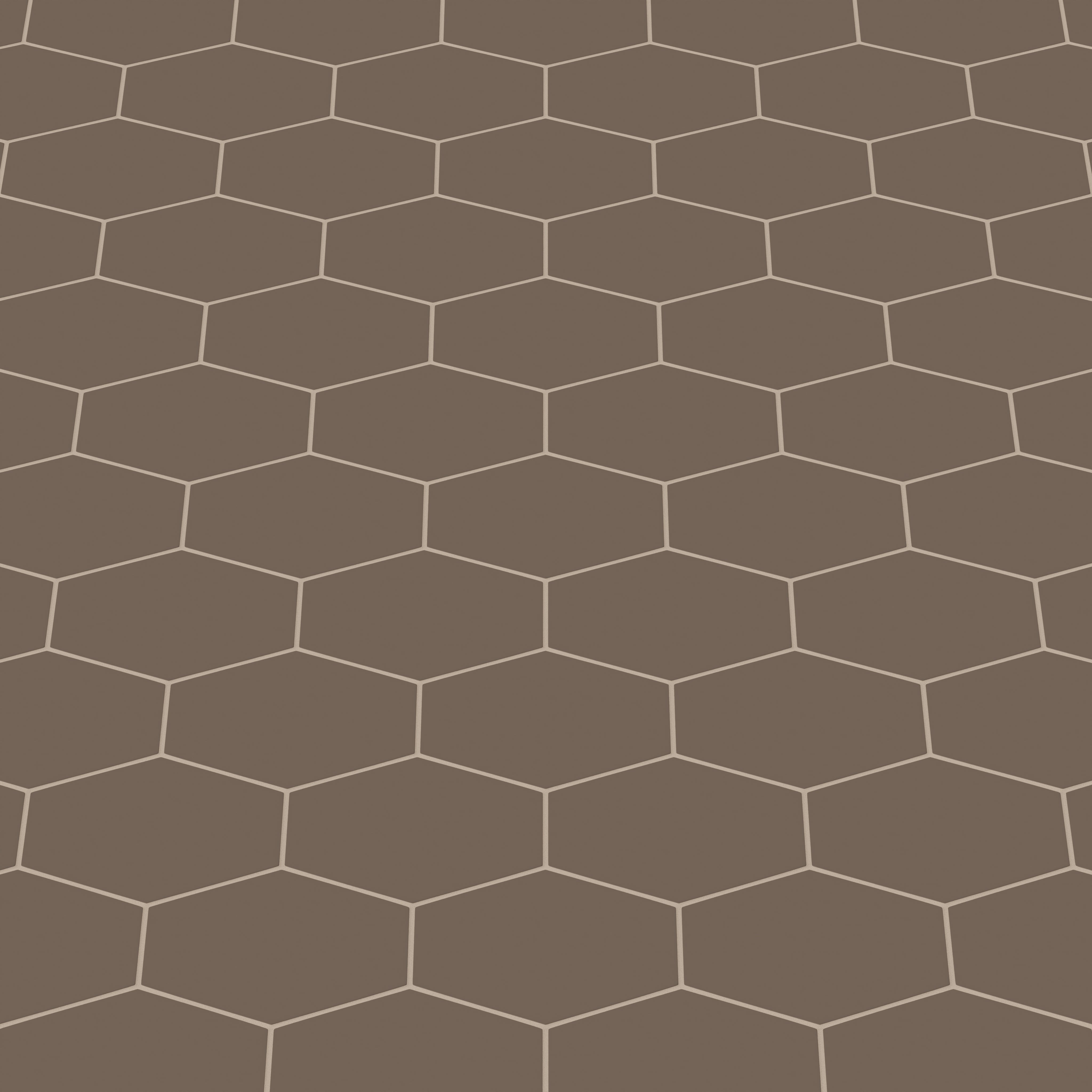 Elongated Hexagon Natural Press Ceramic Tile in Otter Matte