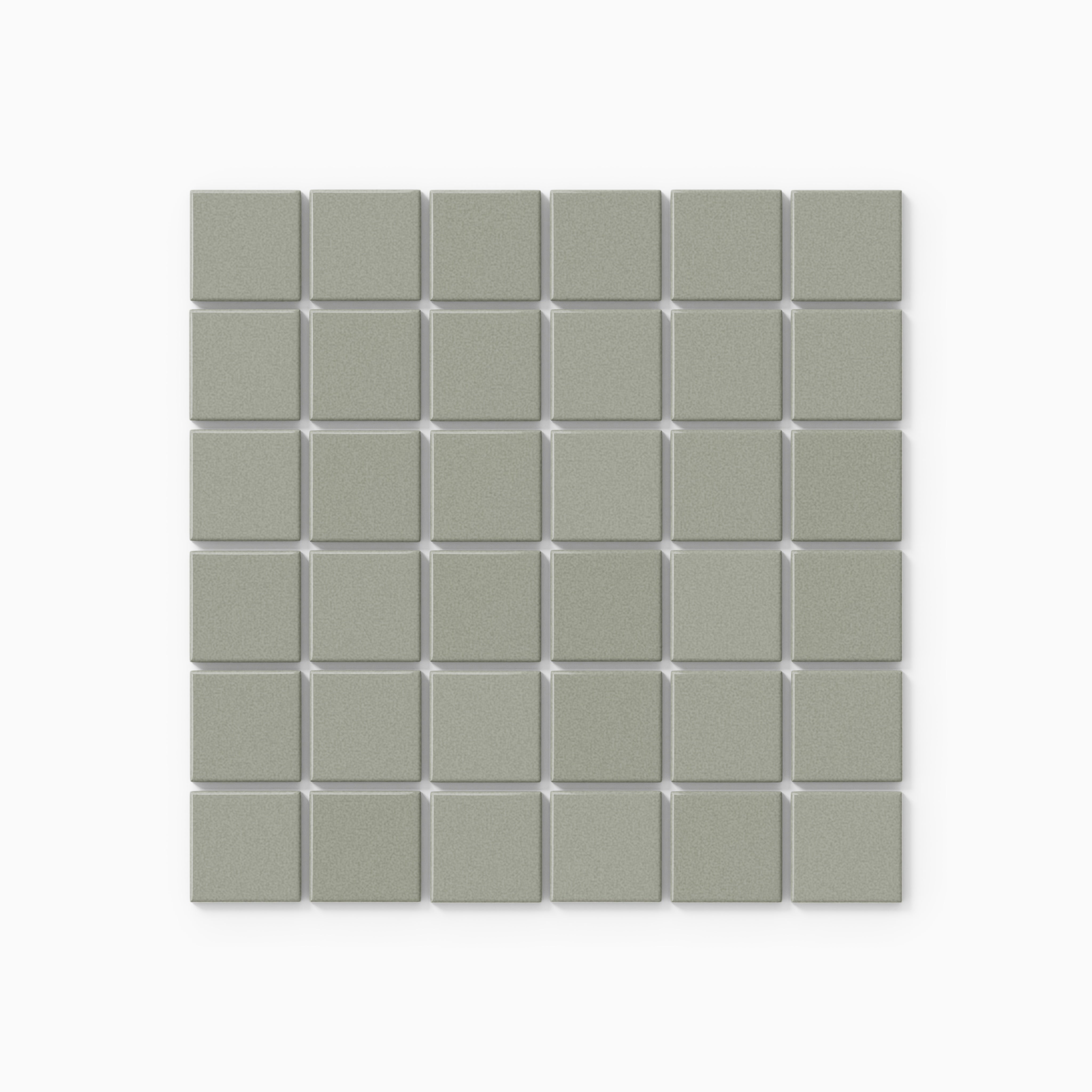 2x2 Straight Set Sheeted Original Ceramic Mosaic Tile in Overcast Gloss
