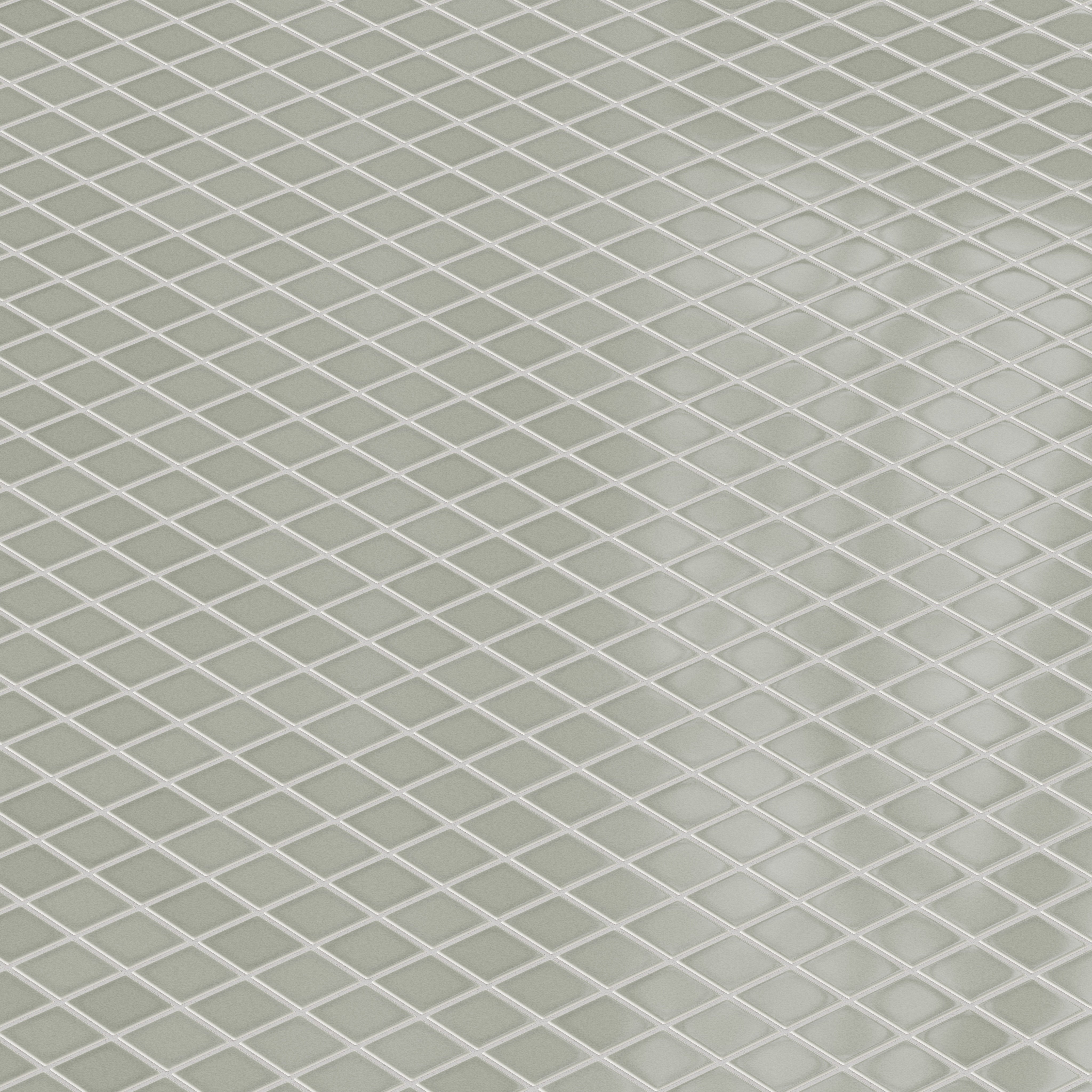 2x2 Straight Set Sheeted Original Ceramic Mosaic Tile in Overcast Gloss