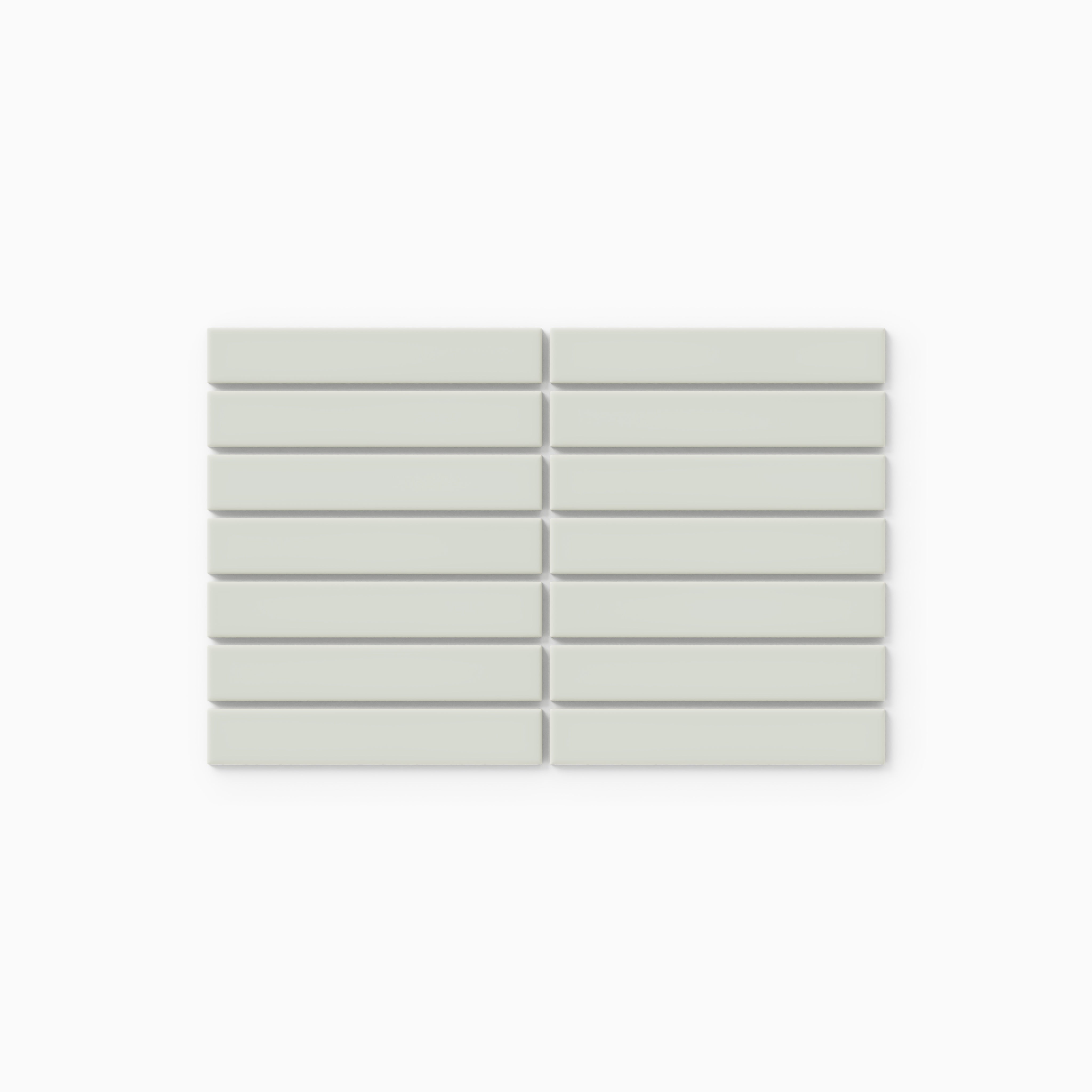 1x6 Straight Set Sheeted Original Ceramic Mosaic Tile in Overcast Matte