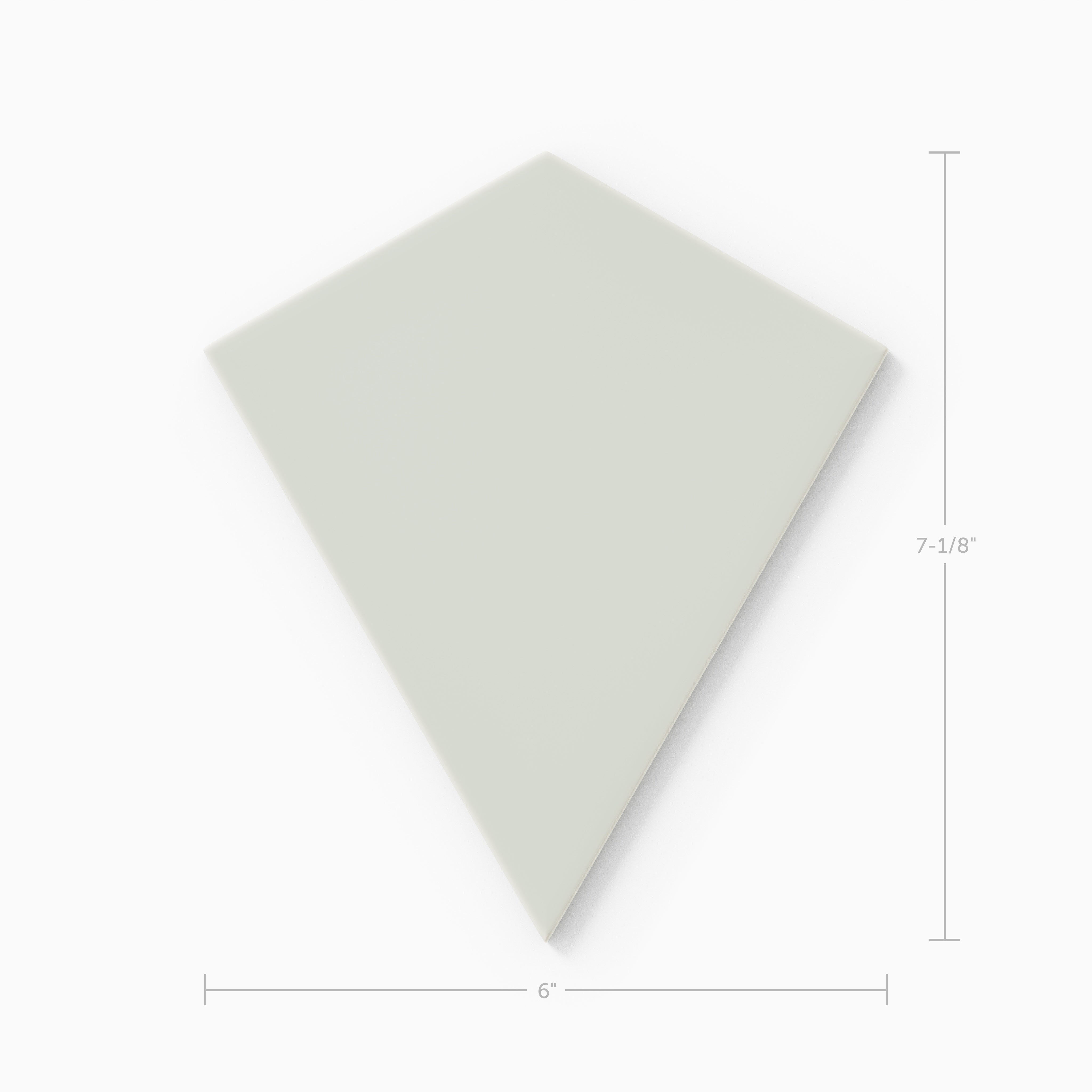 Hexite Original Ceramic Tile in Overcast Matte