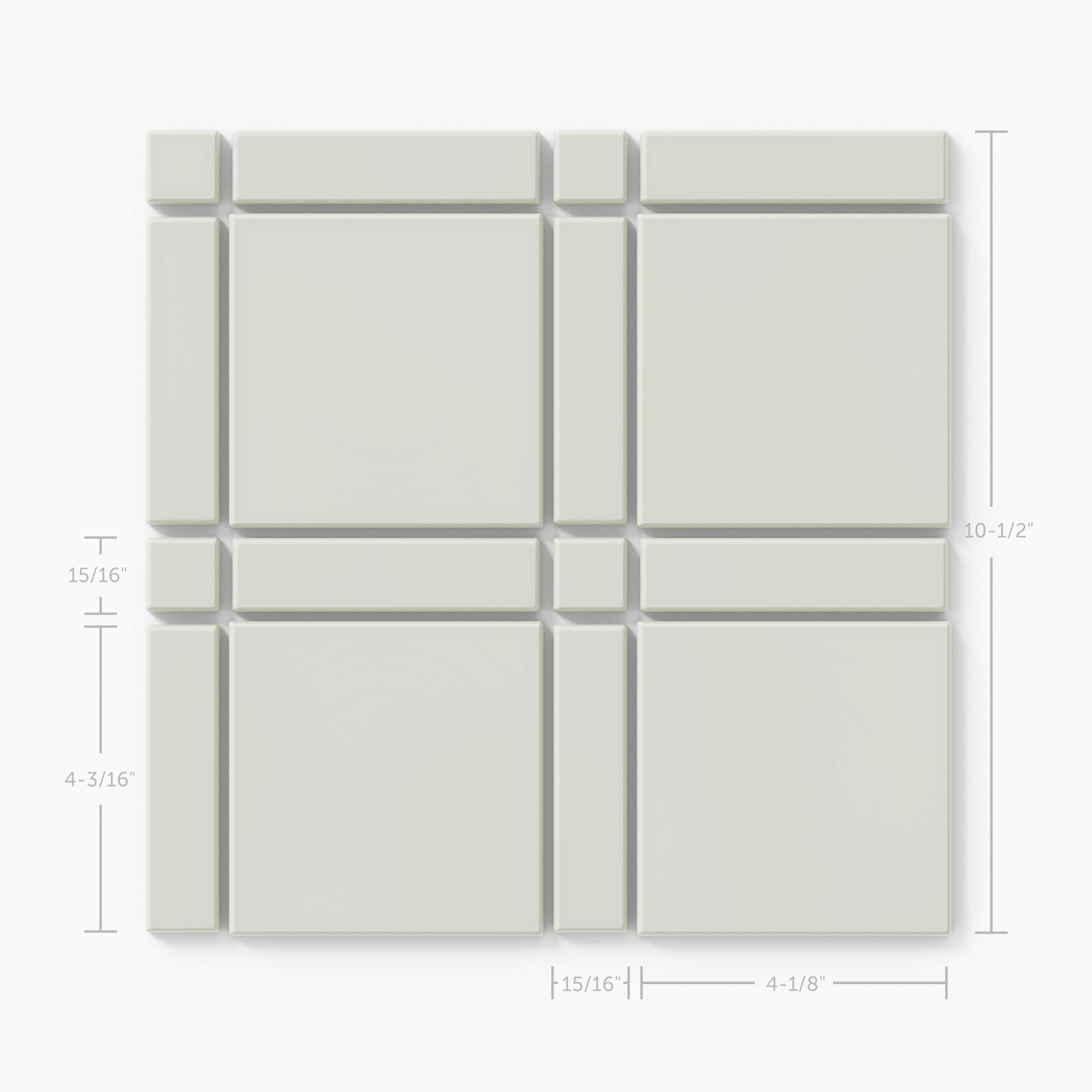 Lattice Sheeted Original Ceramic Tile in Overcast Matte