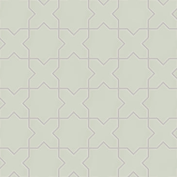 Mini Star & Cross Original Ceramic Tile in Overcast Matte