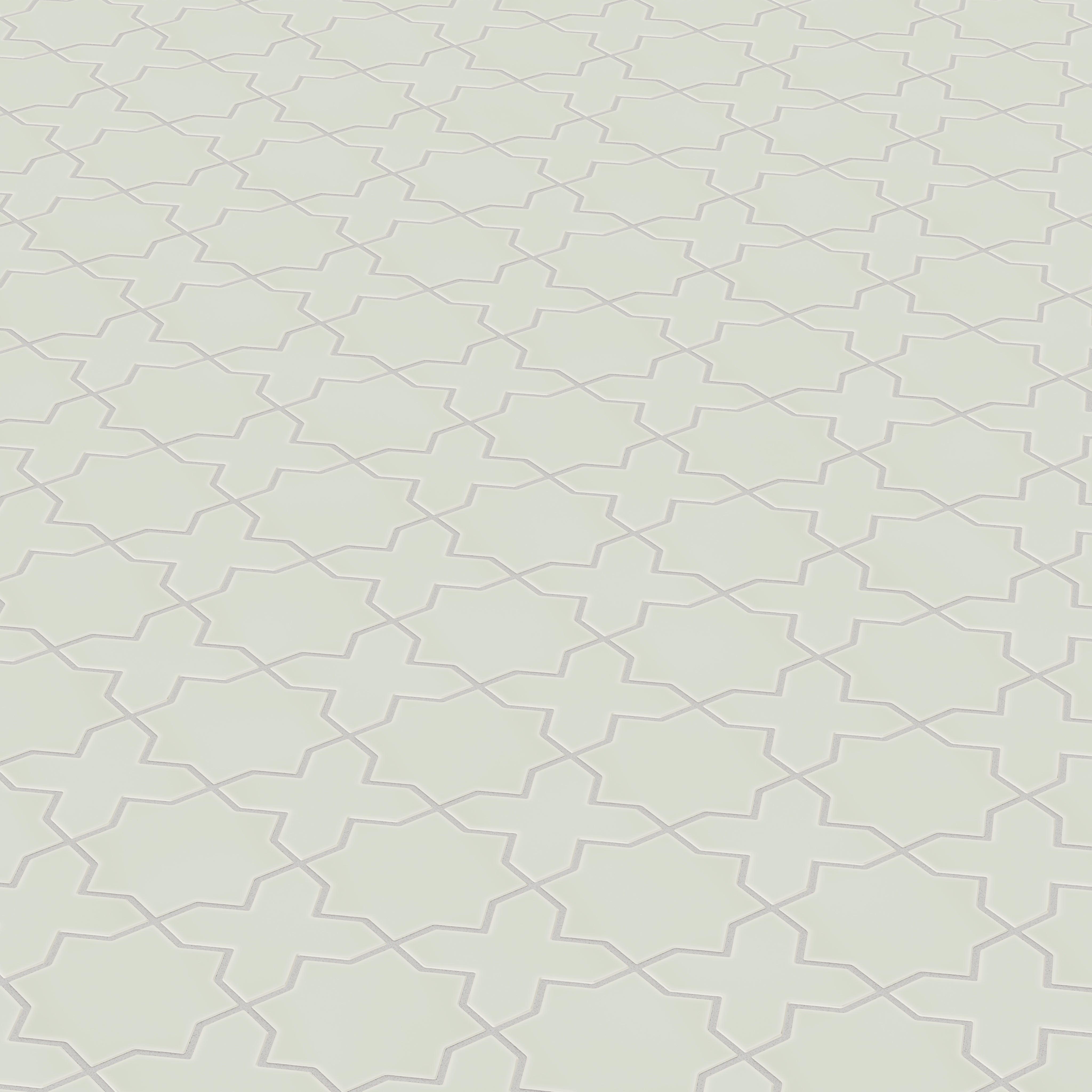 Mini Star & Cross Original Ceramic Tile in Overcast Matte