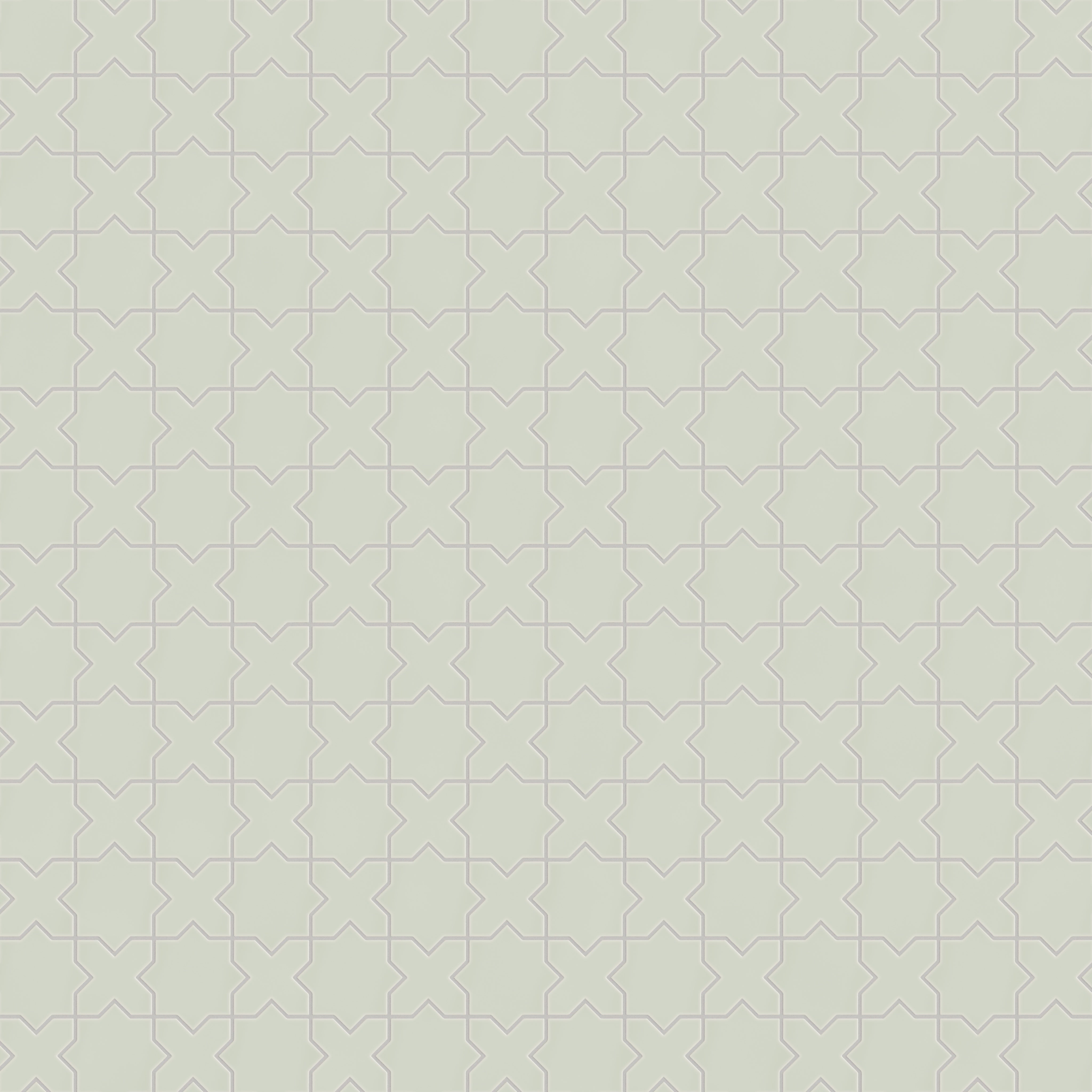 Mini Star & Cross Original Ceramic Tile in Overcast Matte