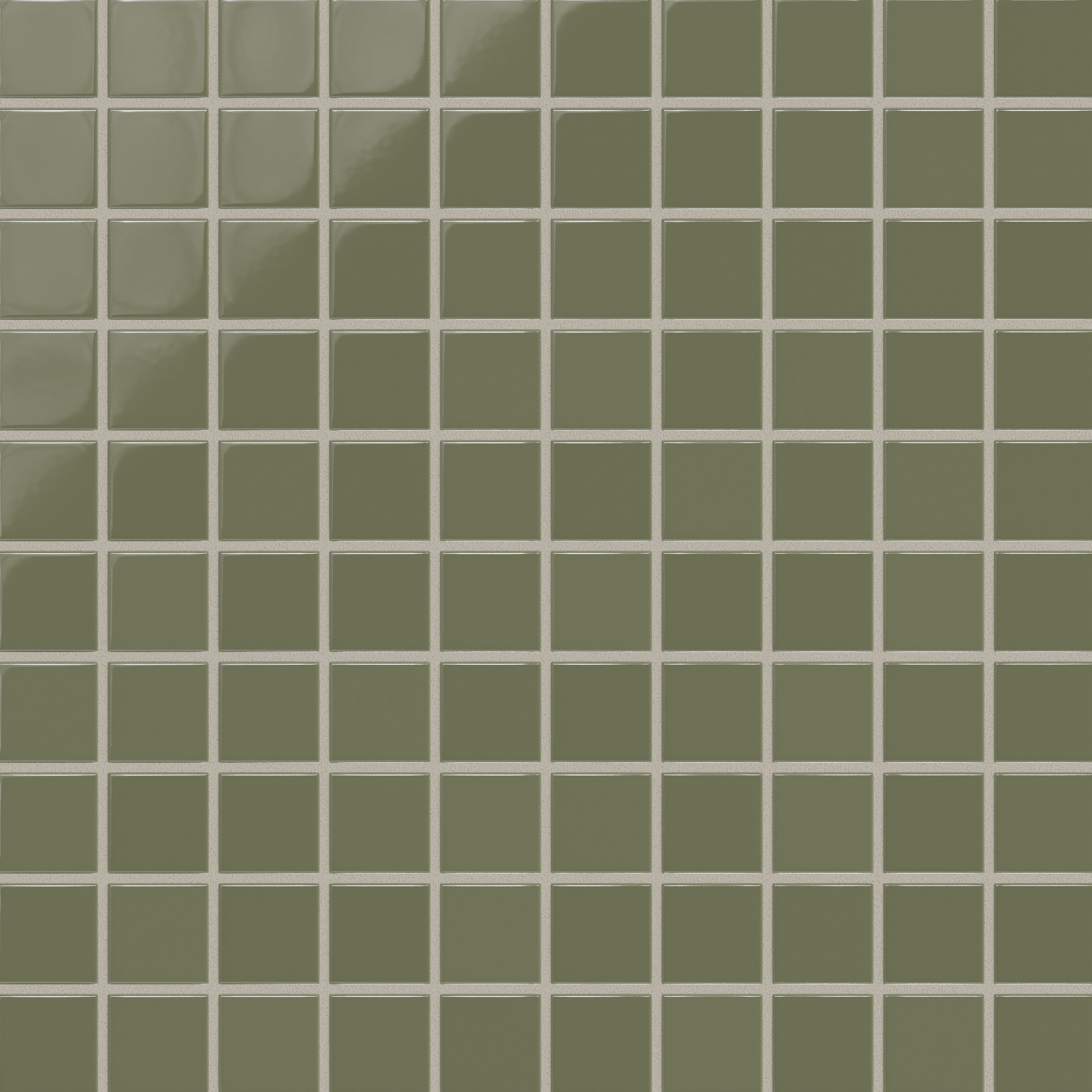2x2 Straight Set Sheeted Original Ceramic Mosaic Tile in Peabody Gloss