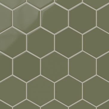 6" Hexagon Original Ceramic Tile in Peabody Gloss