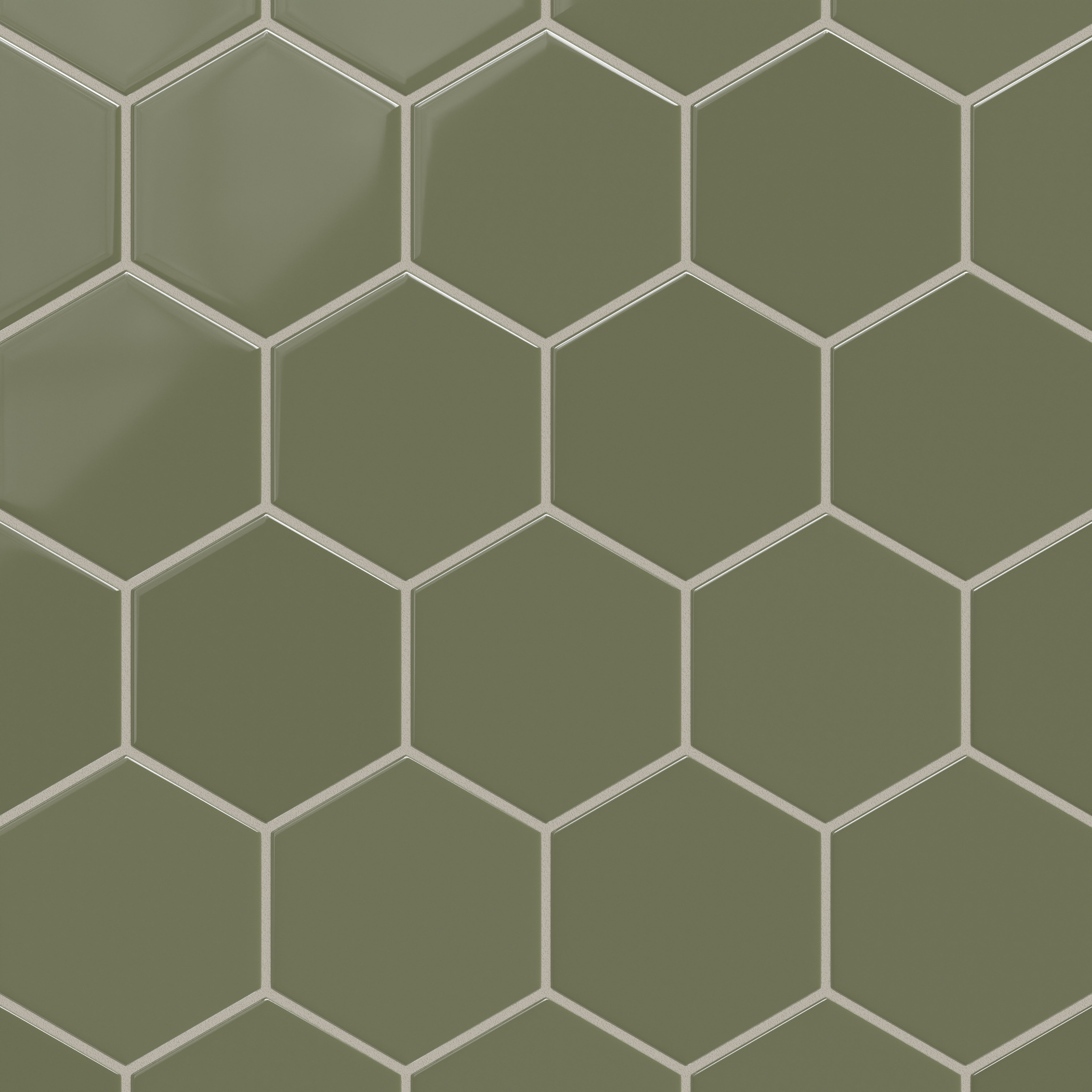 6" Hexagon Original Ceramic Tile in Peabody Gloss
