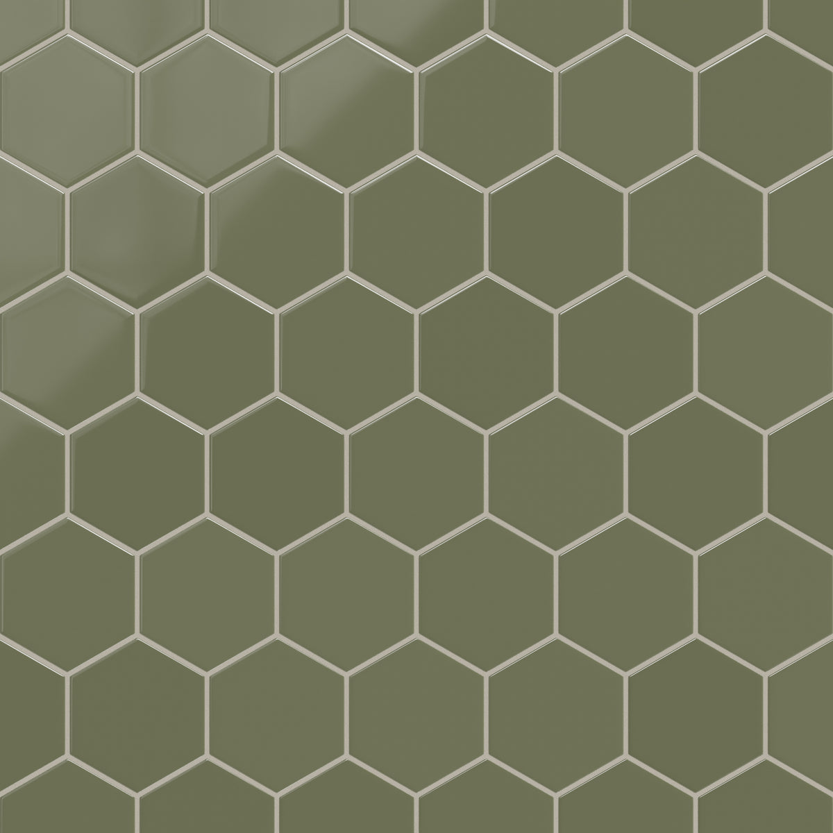6" Hexagon Original Ceramic Tile in Peabody Gloss