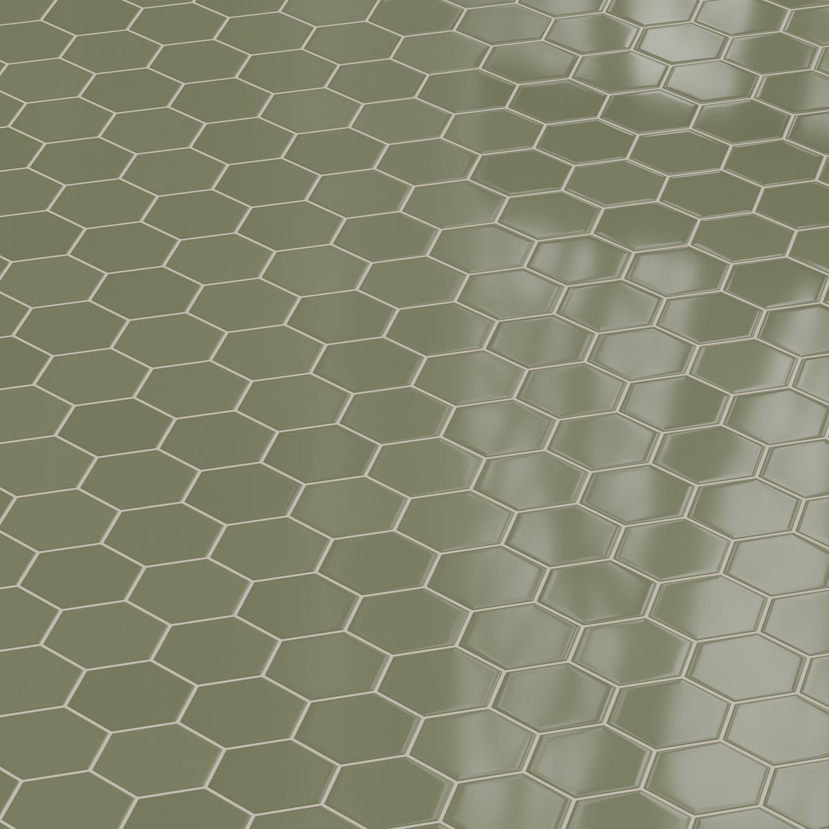 6" Hexagon Original Ceramic Tile in Peabody Gloss