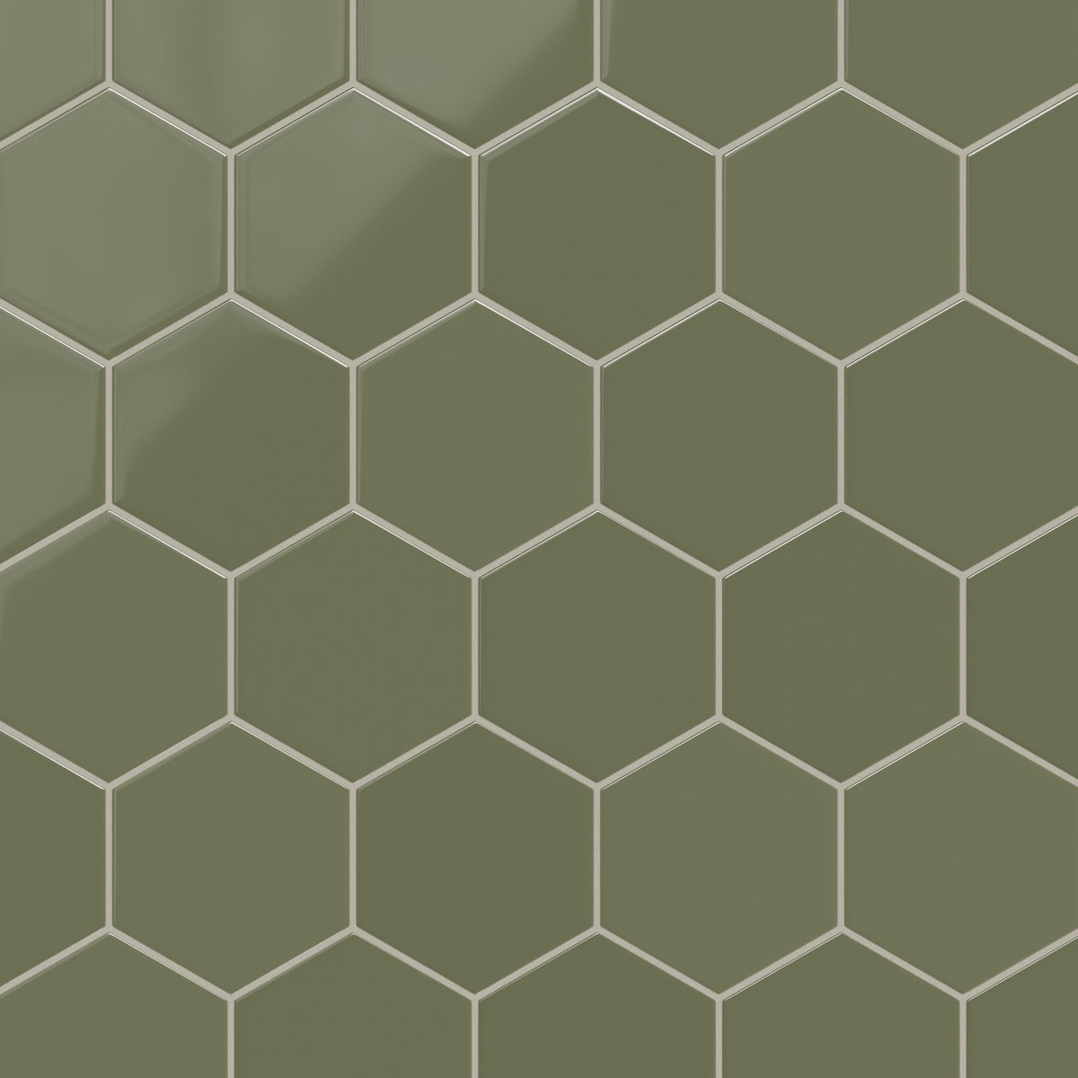 8" Hexagon Original Ceramic Tile in Peabody Gloss