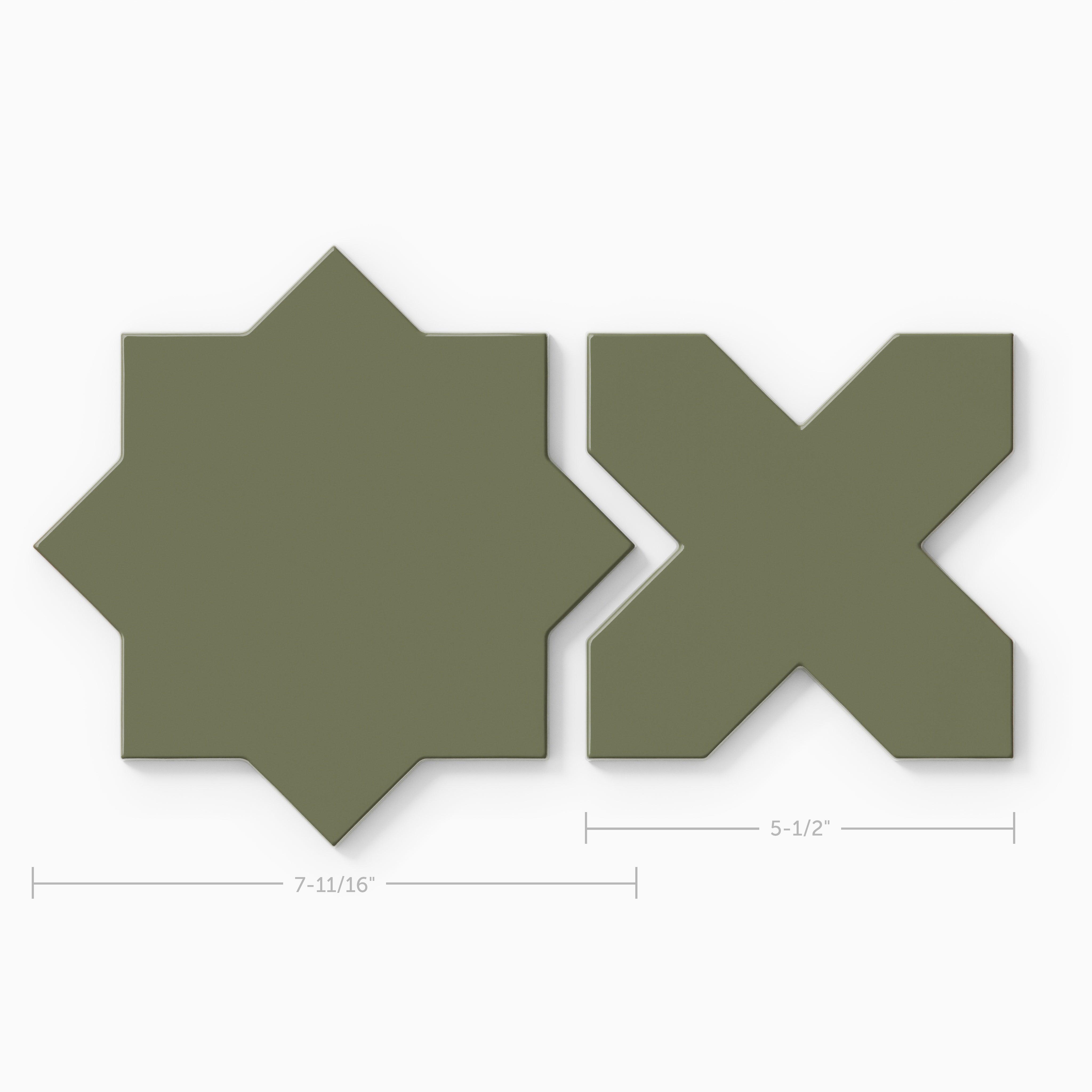 Star & Cross Original Ceramic Tile in Peabody Gloss