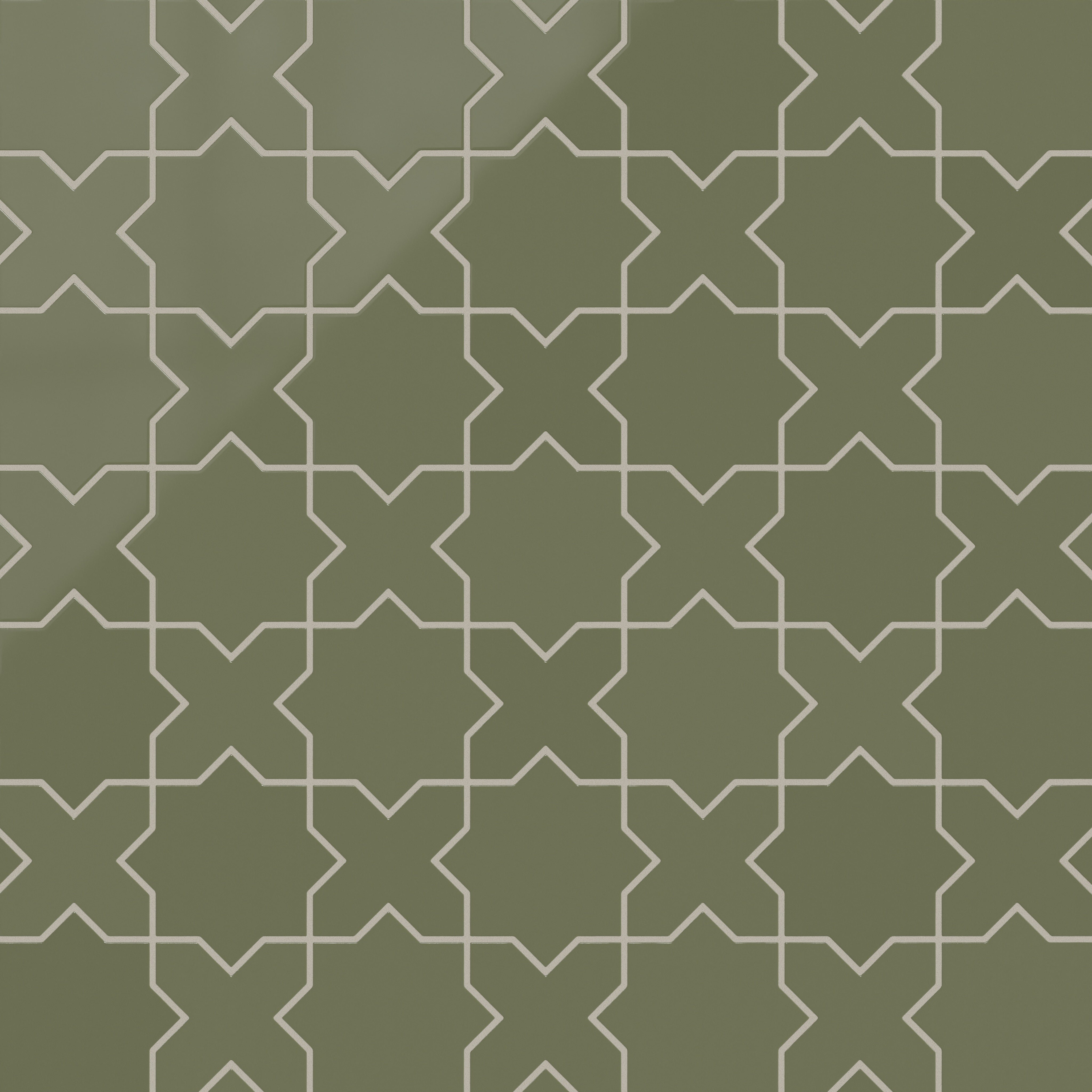 Star & Cross Original Ceramic Tile in Peabody Gloss