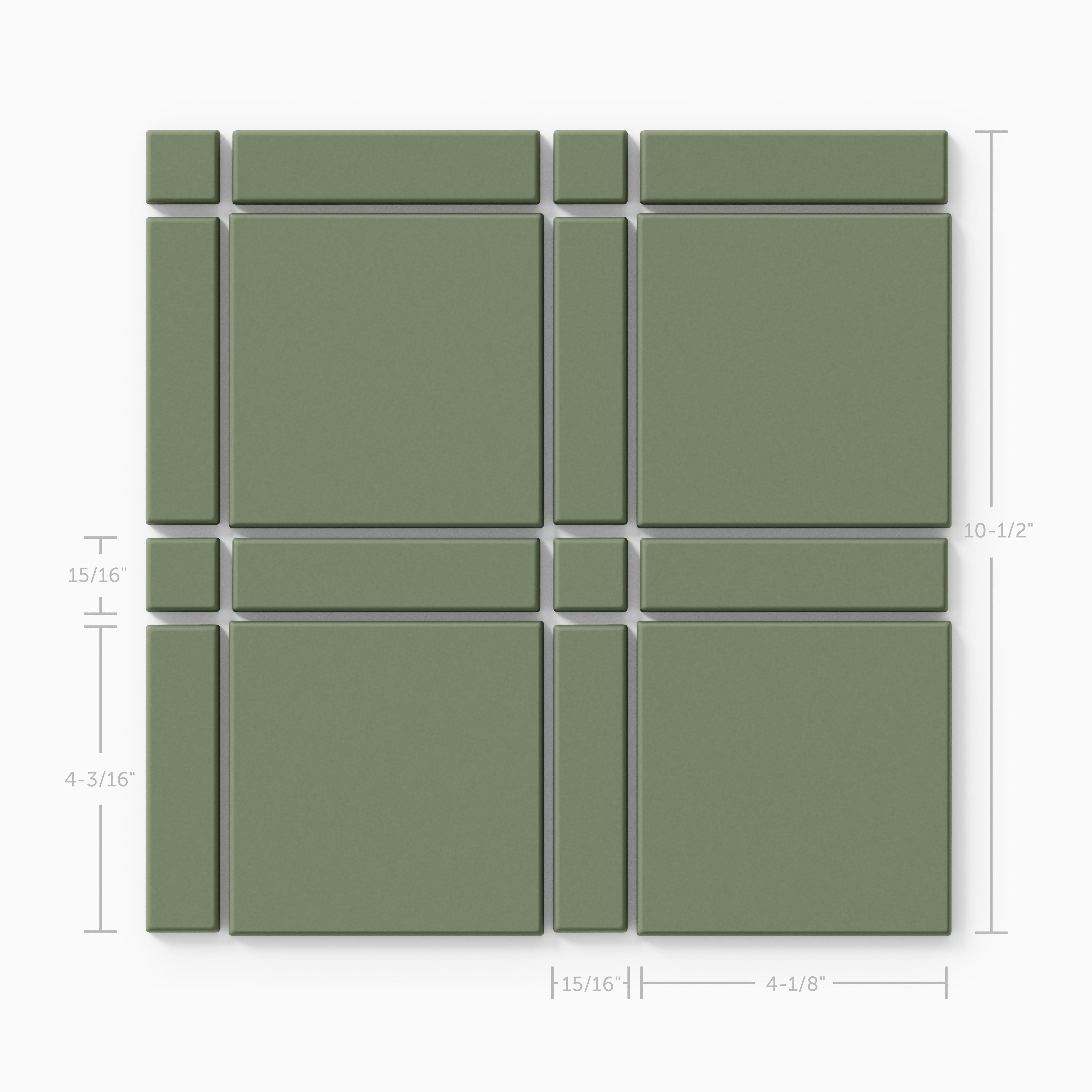 Lattice Sheeted Original Ceramic Tile in Peabody Matte