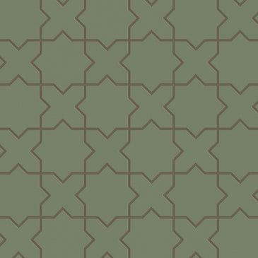Mini Star & Cross Original Ceramic Tile in Peabody Matte