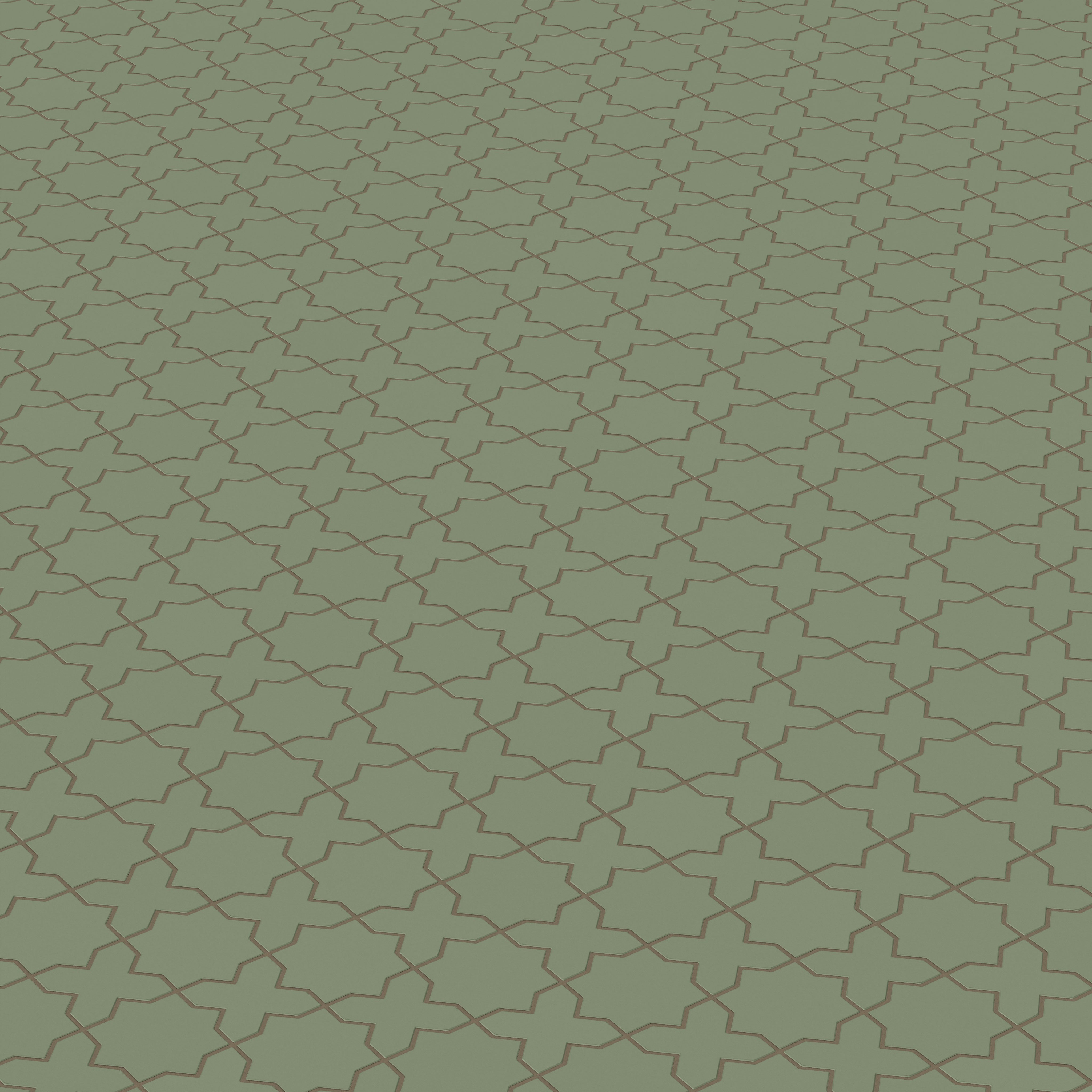 Mini Star & Cross Original Ceramic Tile in Peabody Matte