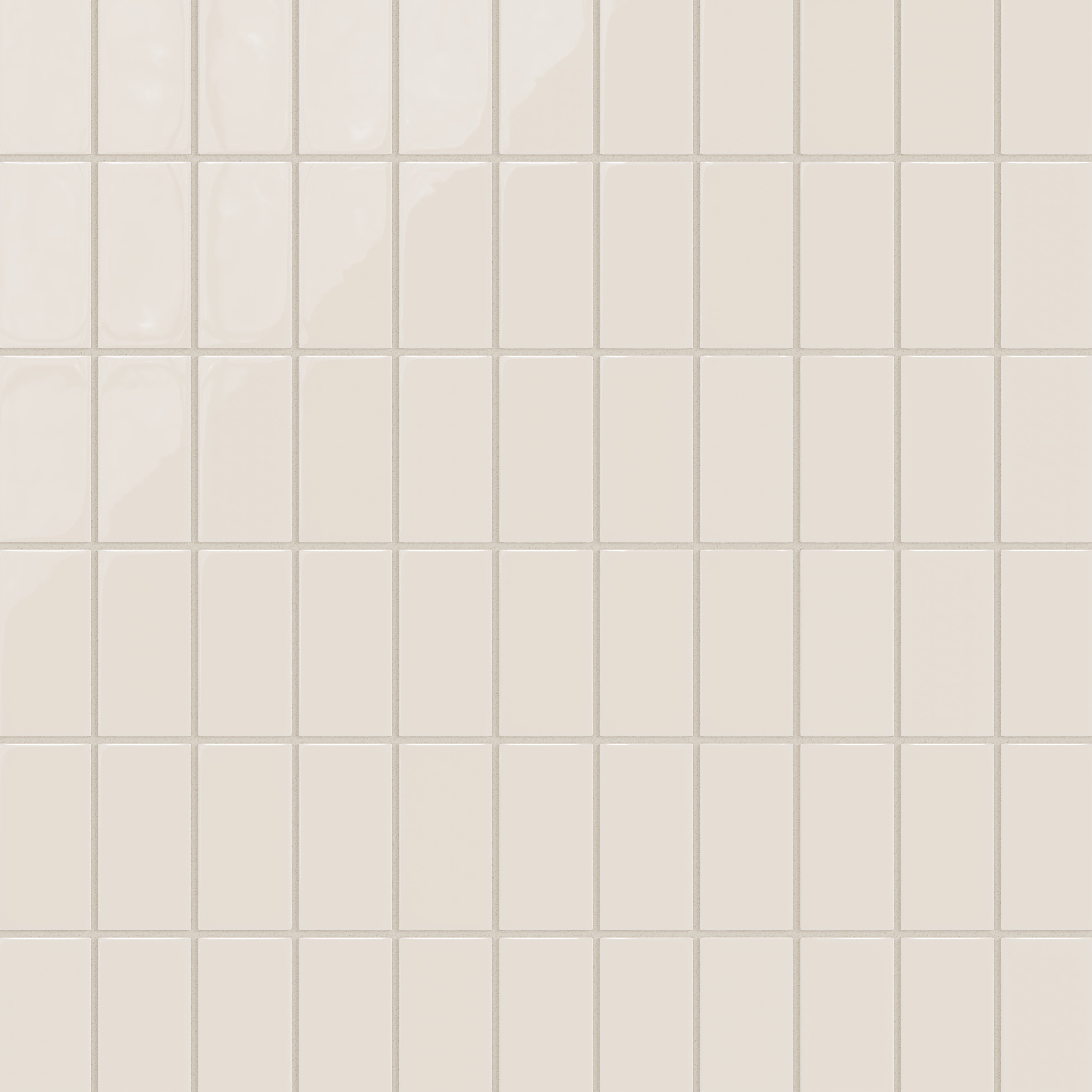 2x4 Straight Set Sheeted Natural Press Ceramic Mosaic Tile in Pearl Gloss
