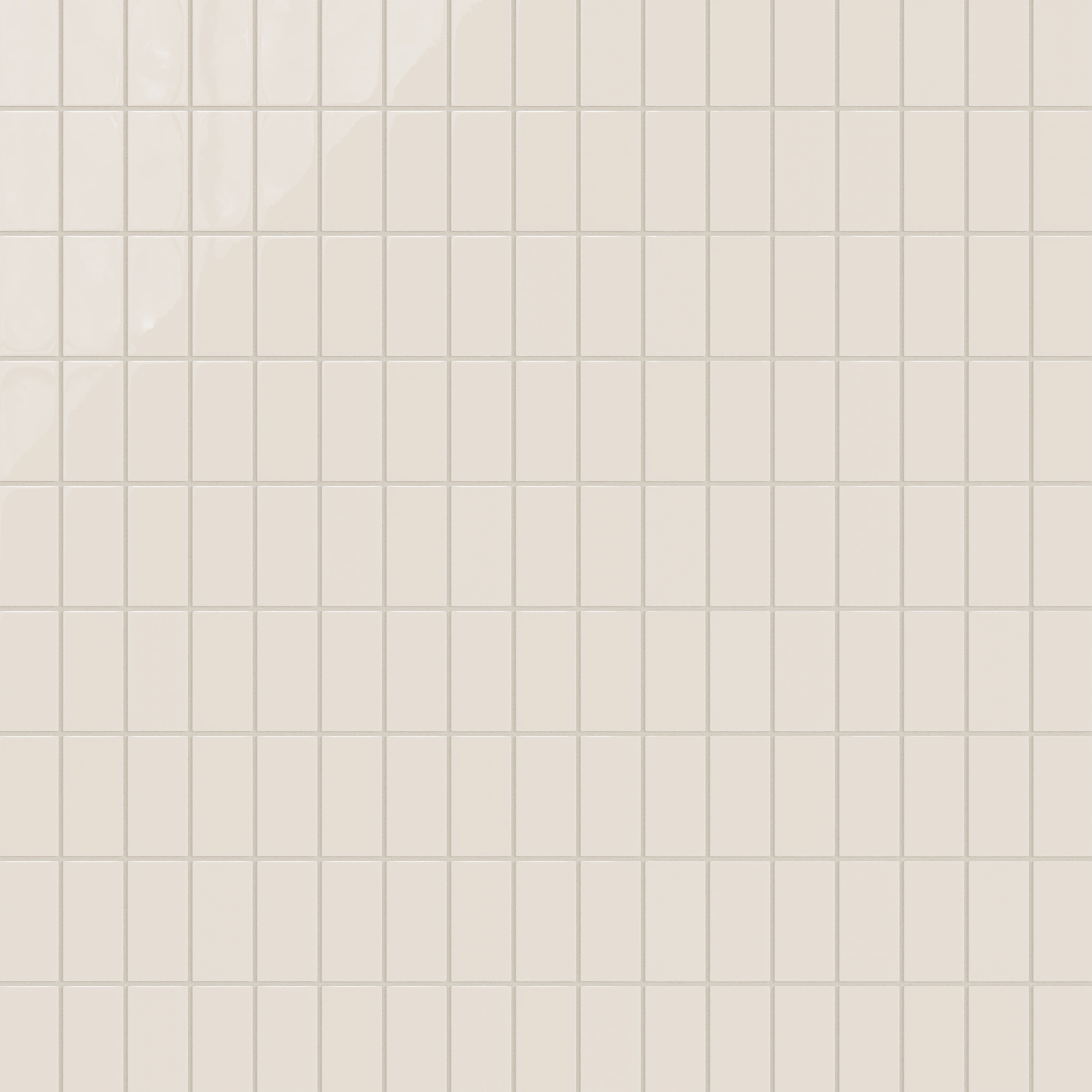 2x4 Straight Set Sheeted Natural Press Ceramic Mosaic Tile in Pearl Gloss