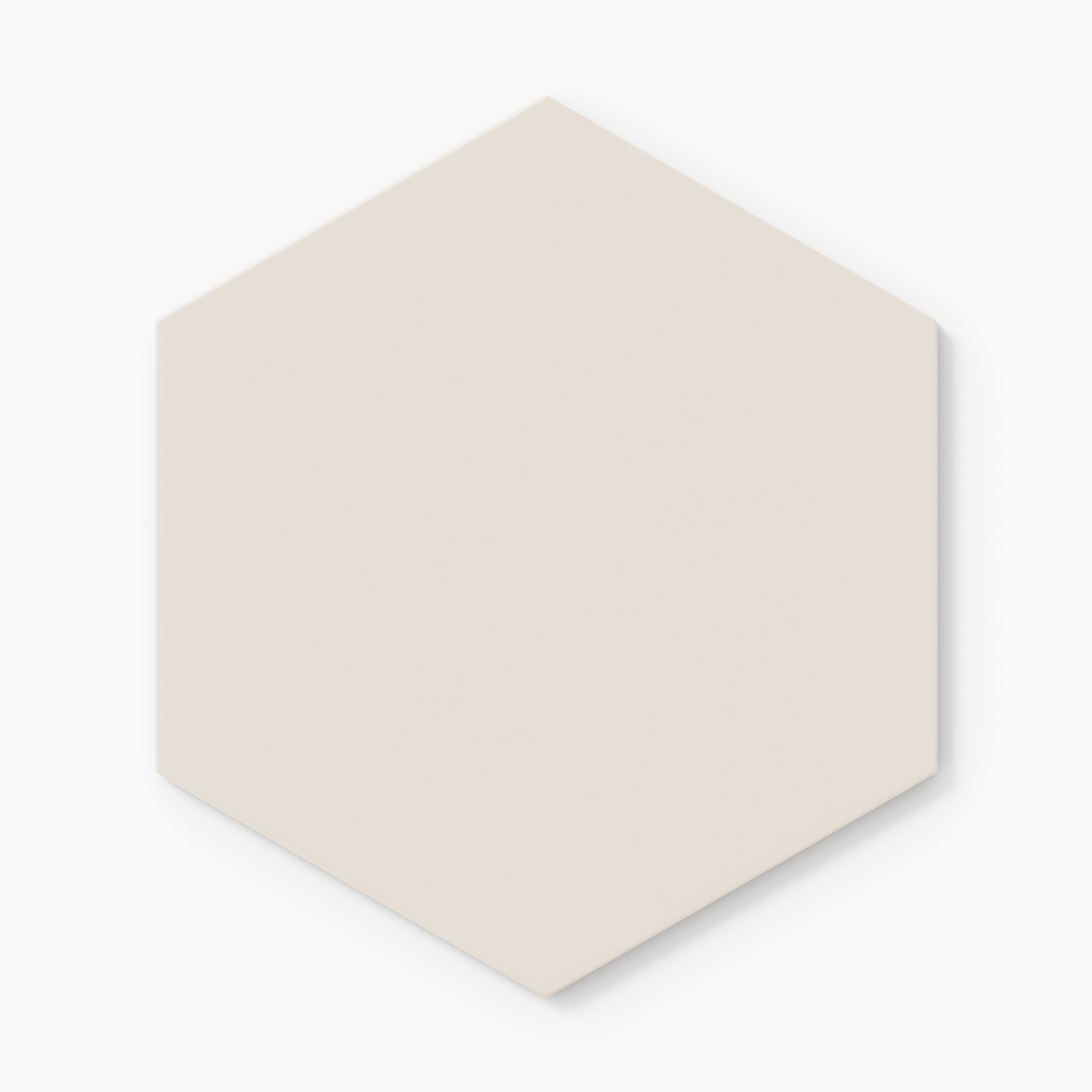 8" Hexagon Natural Press Ceramic Tile in Pearl Gloss