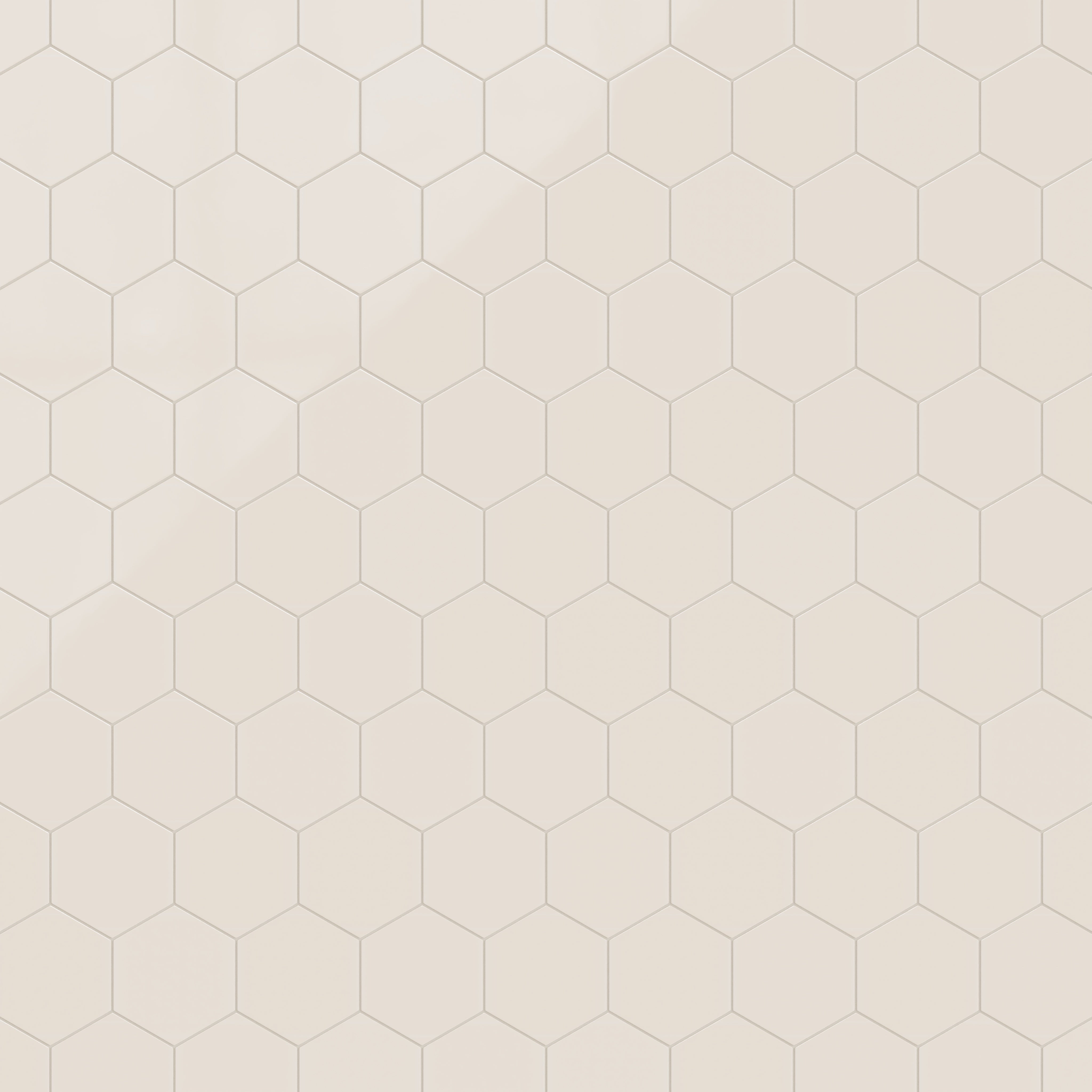 8" Hexagon Natural Press Ceramic Tile in Pearl Gloss