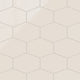 Elongated Hexagon Natural Press Ceramic Tile in Pearl Gloss