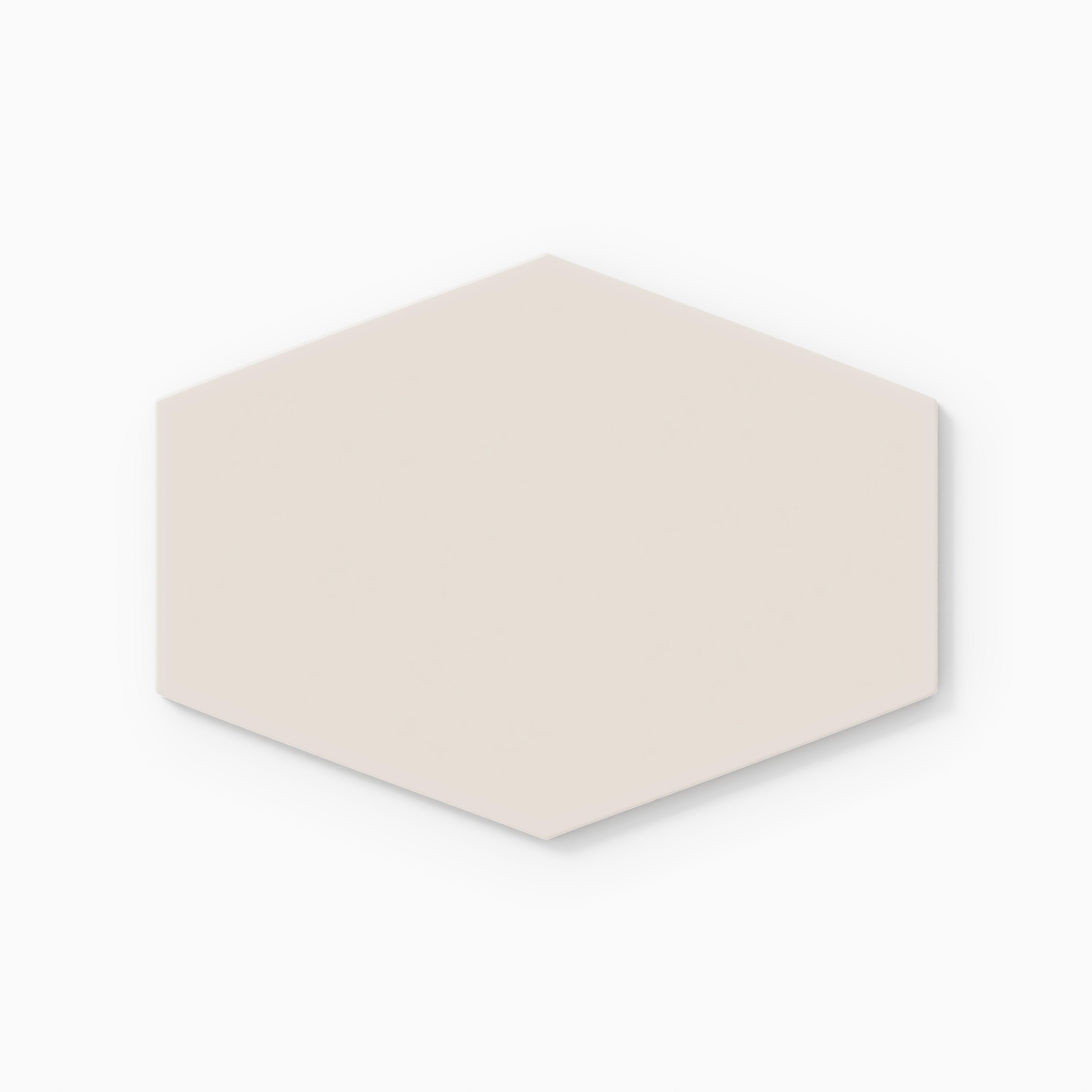 Elongated Hexagon Natural Press Ceramic Tile in Pearl Gloss