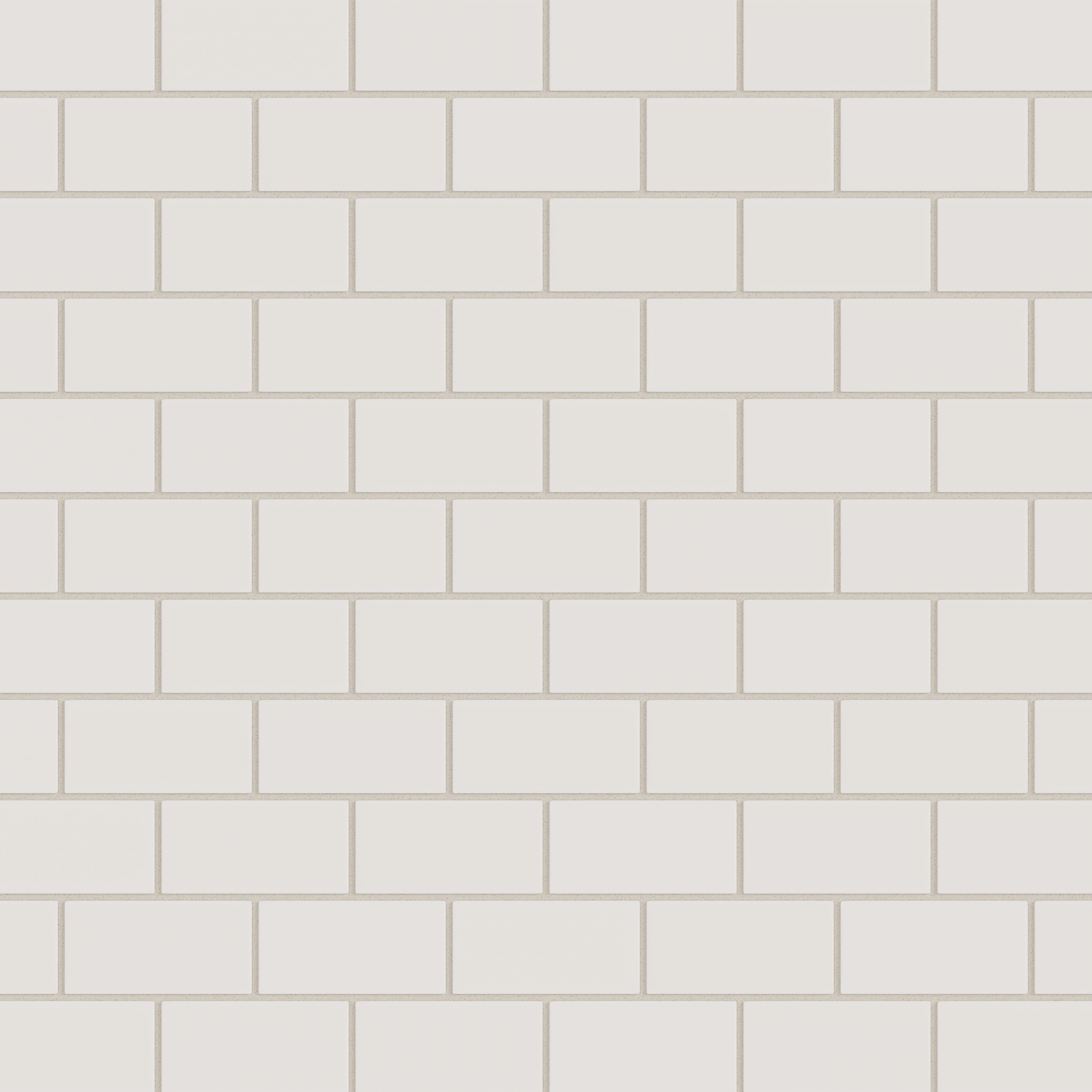2x4 Half Offset Sheeted Natural Press Ceramic Mosaic Tile in Pearl Matte