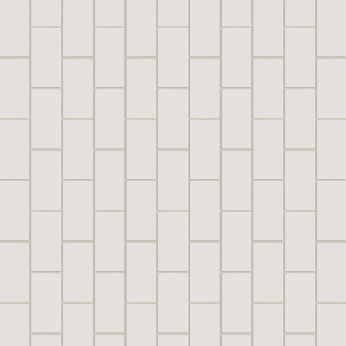 2x4 Half Offset Sheeted Natural Press Ceramic Mosaic Tile in Pearl Matte