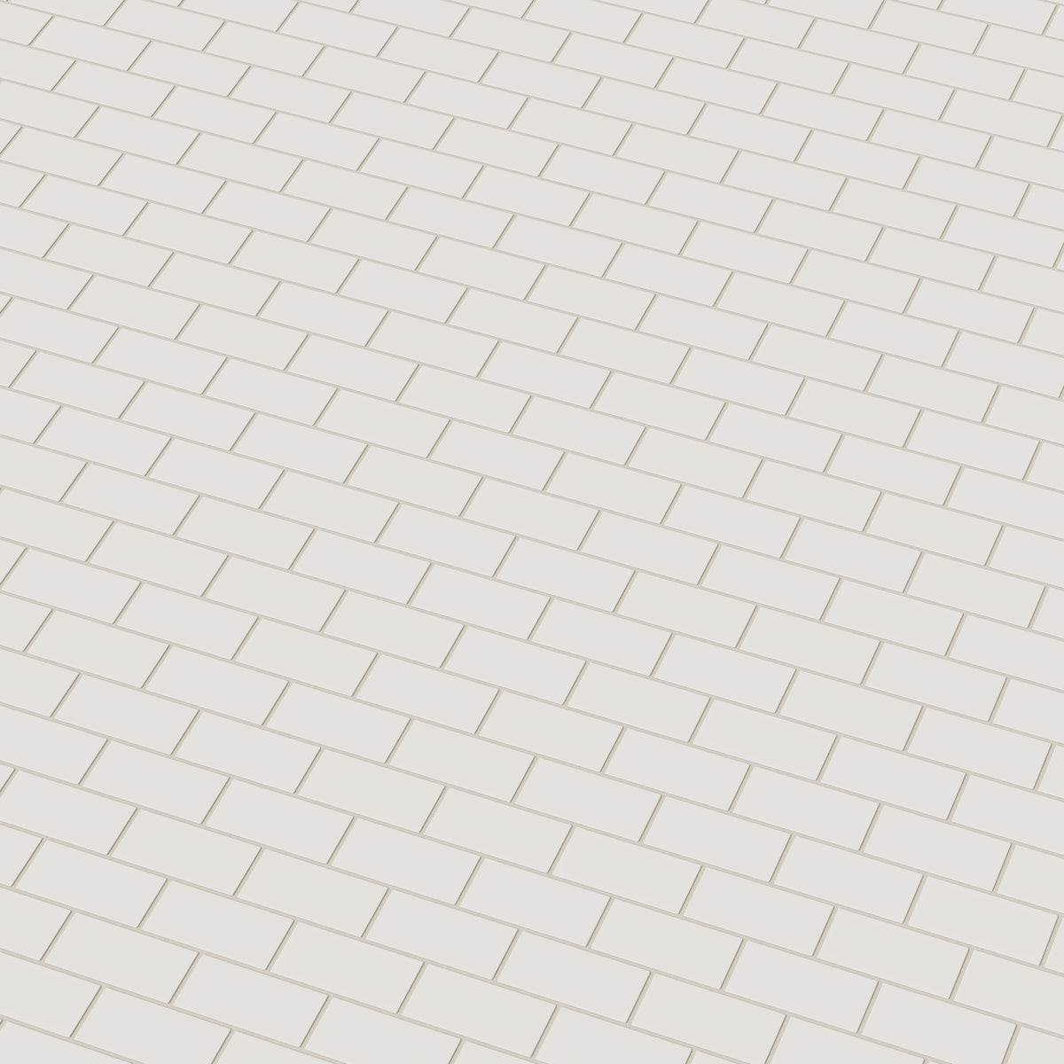 2x4 Half Offset Sheeted Natural Press Ceramic Mosaic Tile in Pearl Matte