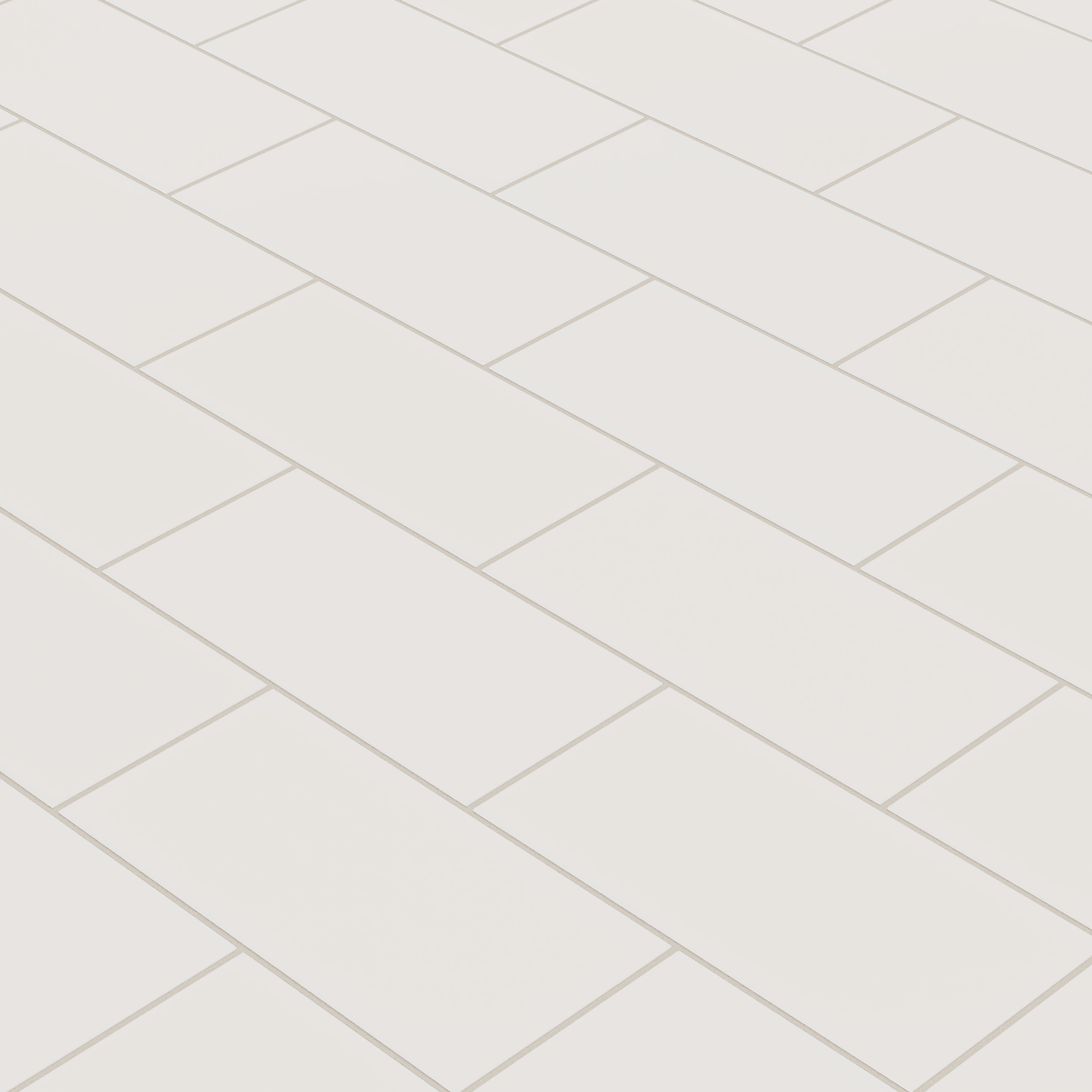 6x12 Natural Press Ceramic Tile in Pearl Matte