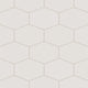 Elongated Hexagon Natural Press Ceramic Tile in Pearl Matte