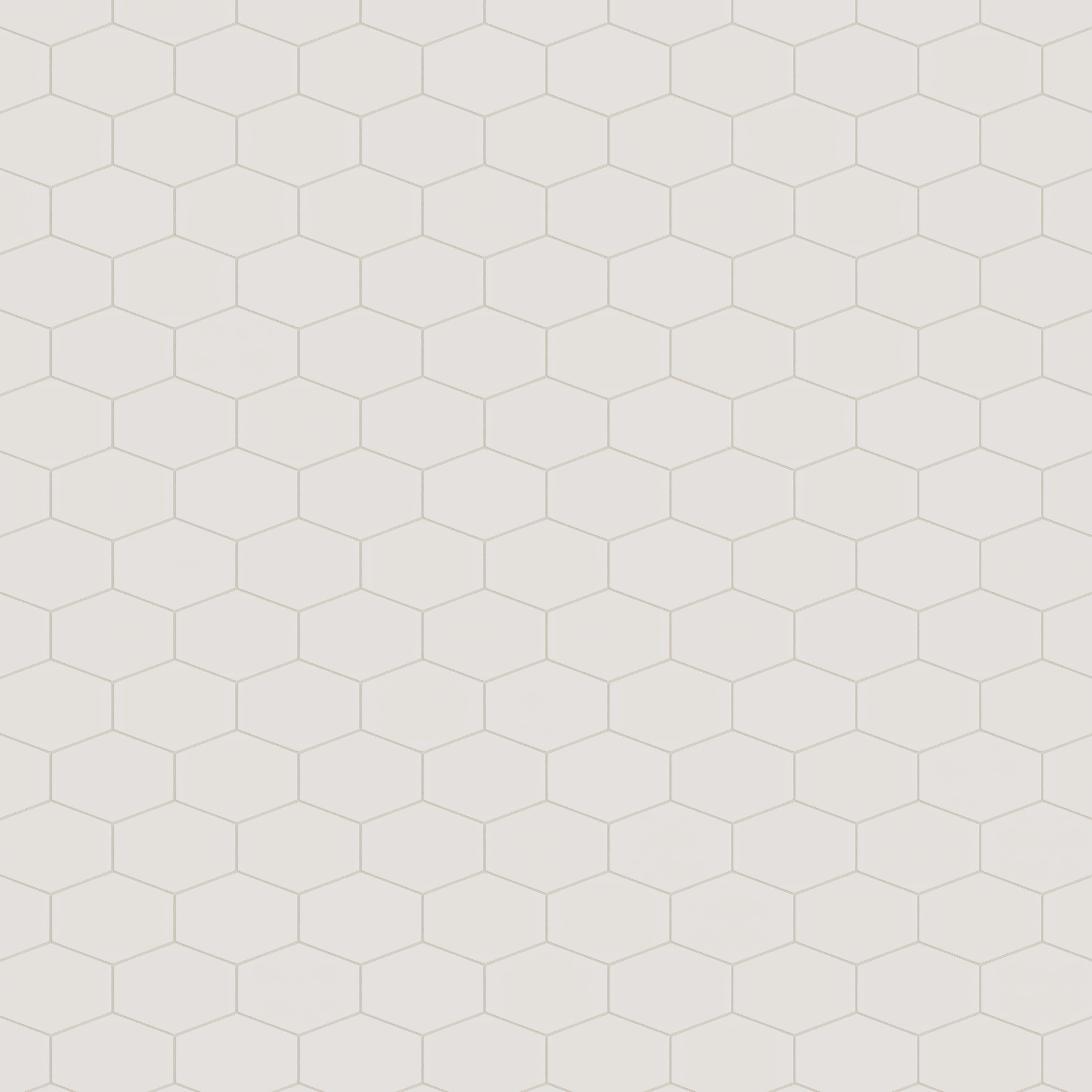 Elongated Hexagon Natural Press Ceramic Tile in Pearl Matte