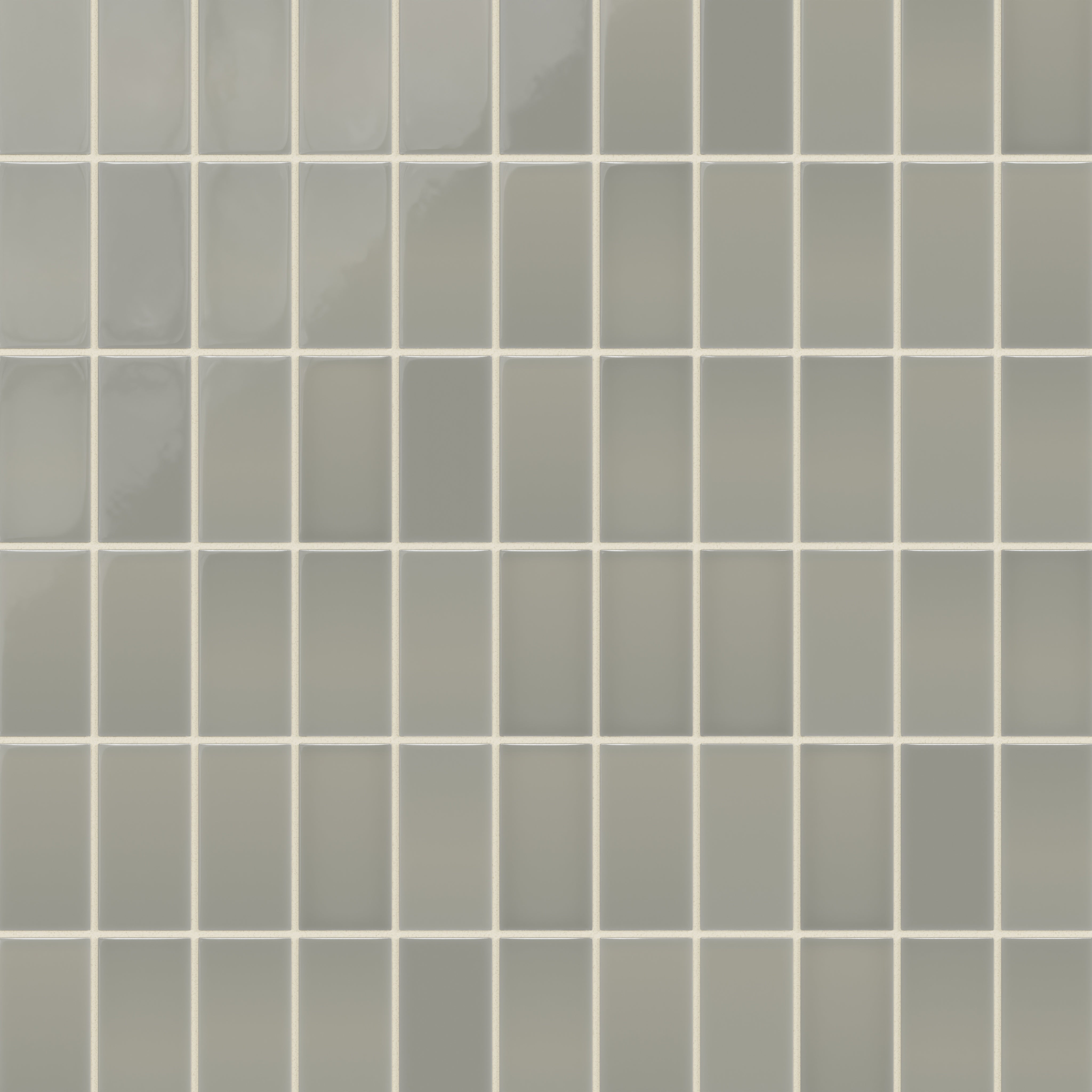 2x4 Straight Set Sheeted Natural Press Ceramic Mosaic Tile in Puget Sound Gloss